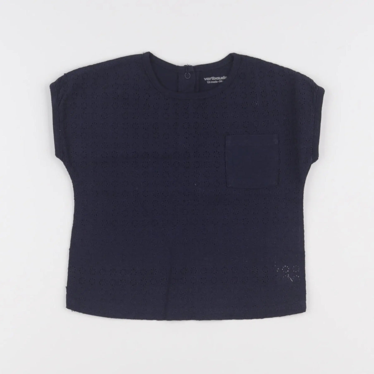 Vertbaudet - tee-shirt bleu - 12 mois