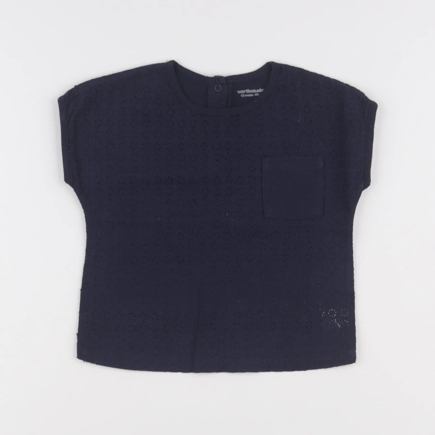Vertbaudet - tee-shirt bleu - 12 mois