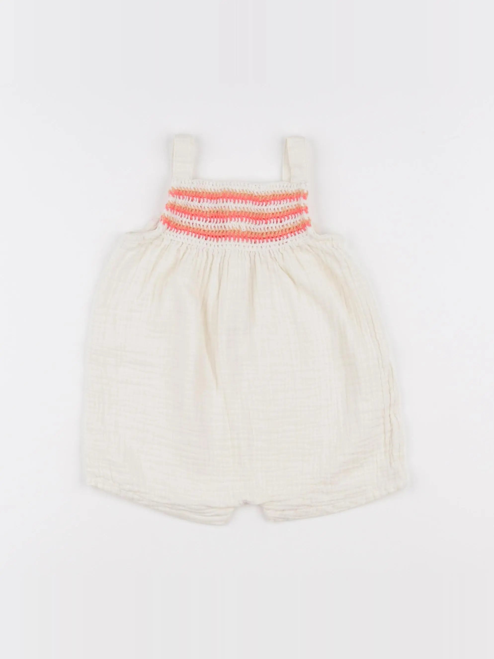 Vertbaudet - salopette beige - 12 mois