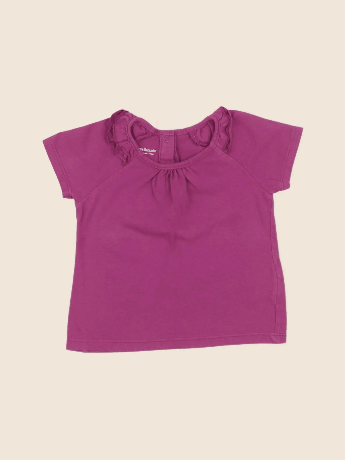 Vertbaudet - tee-shirt violet - 12 mois