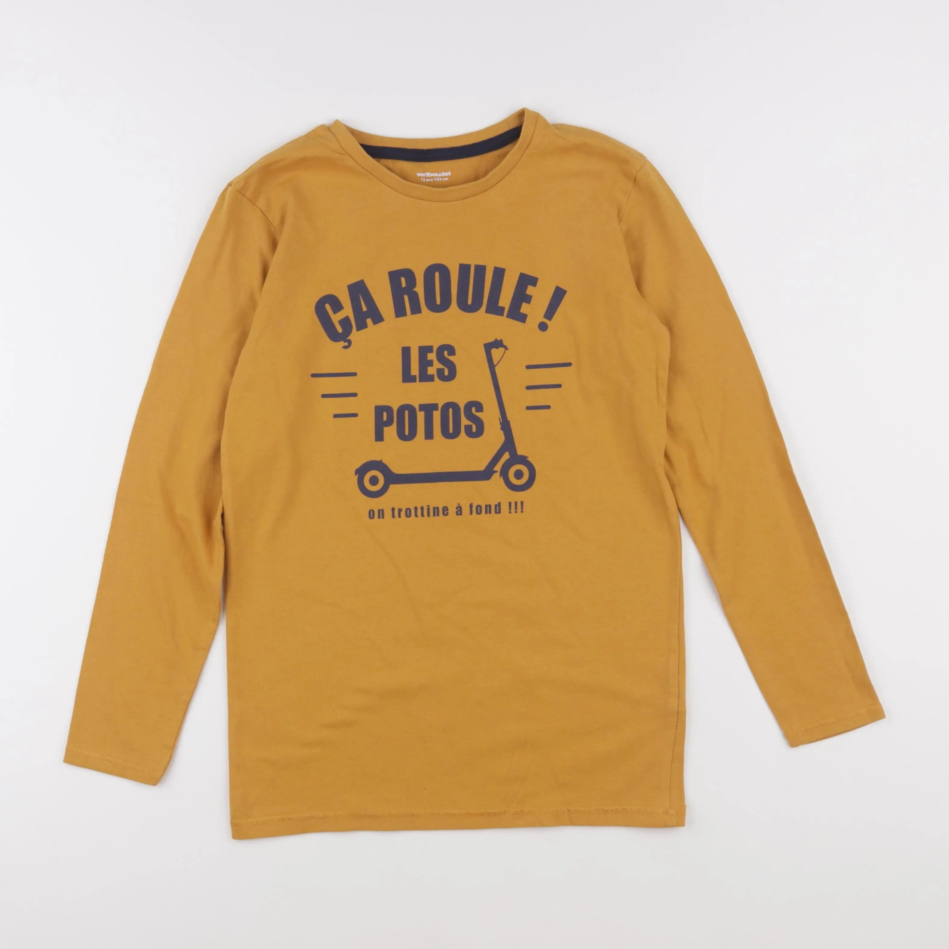 Vertbaudet - tee-shirt jaune - 12 ans