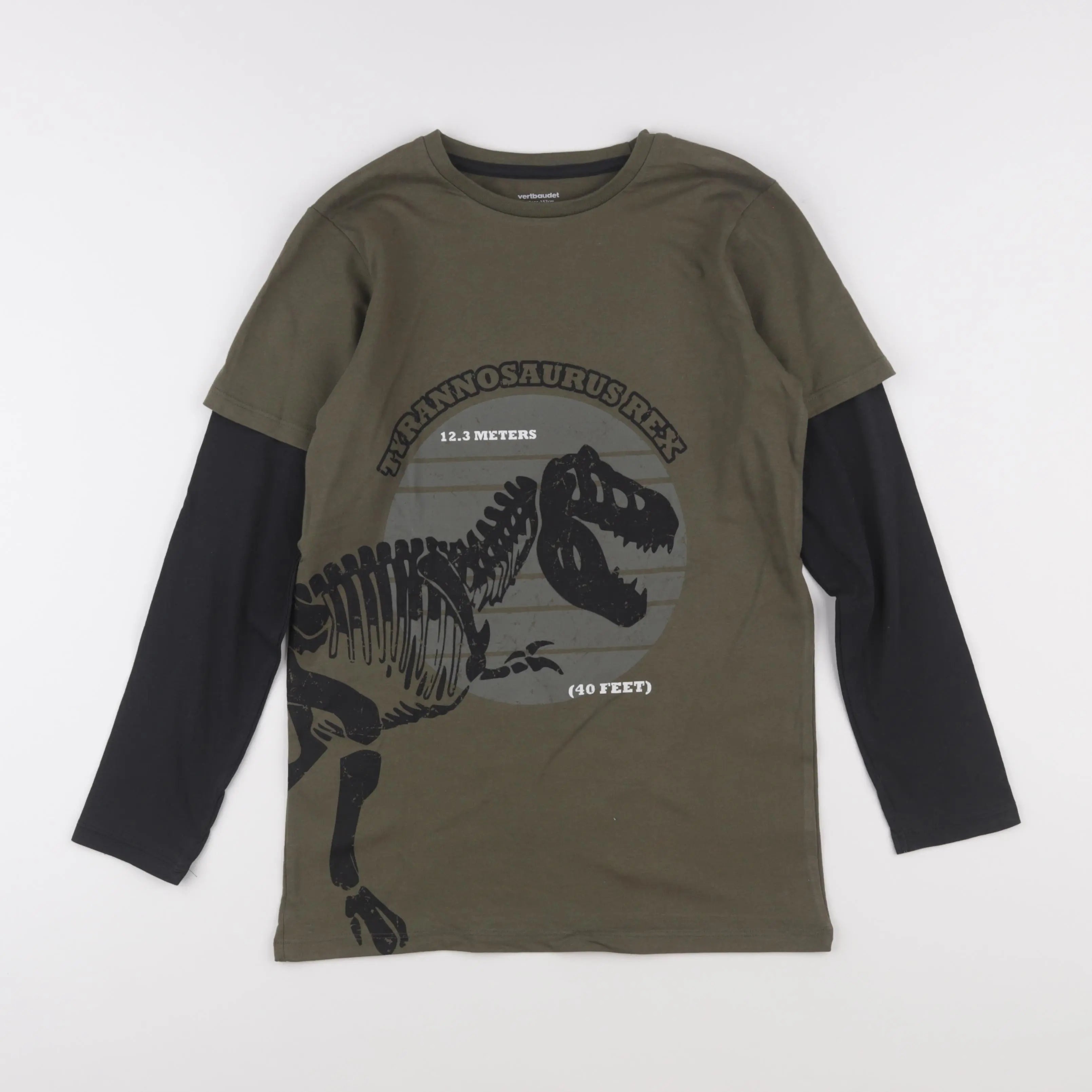 Vertbaudet - tee-shirt vert - 12 ans