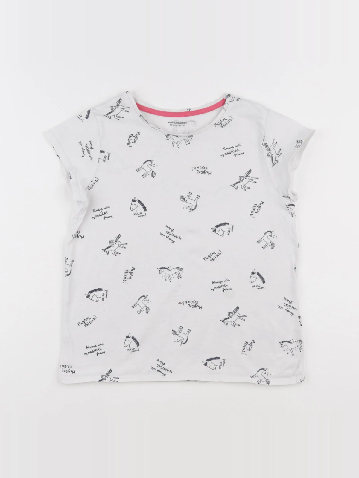 Vertbaudet - tee-shirt beige - 10 ans
