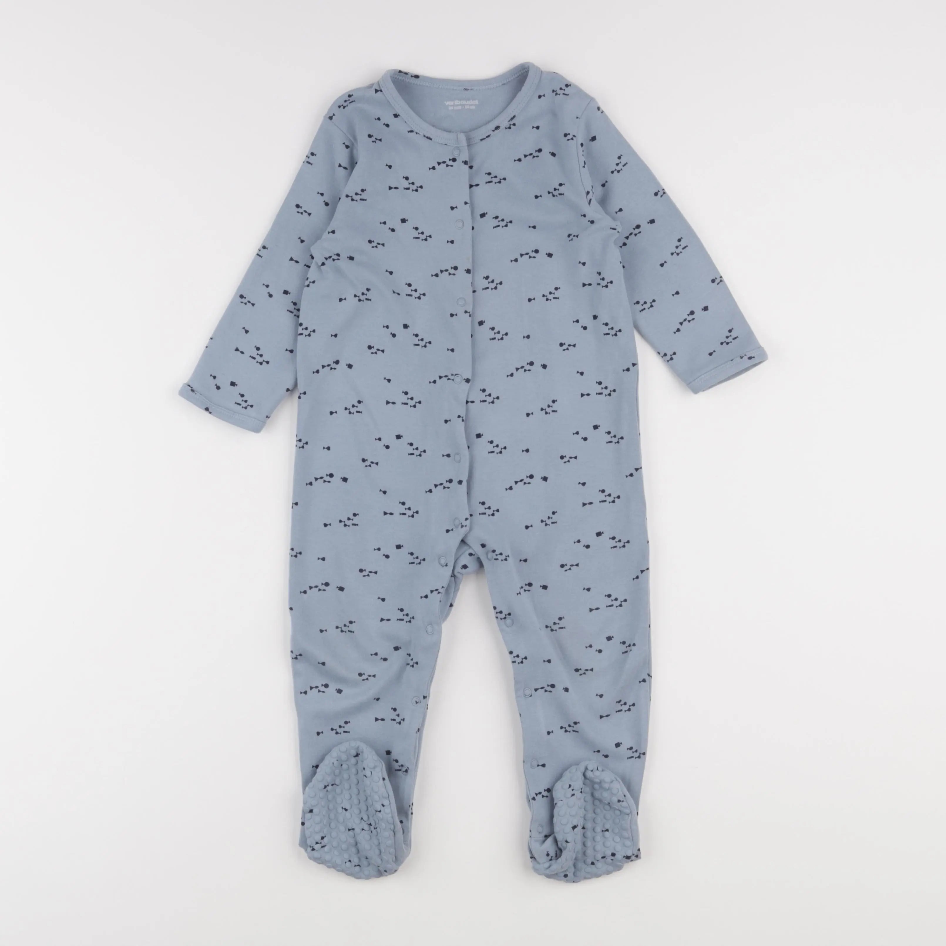 Vertbaudet - pyjama coton bleu - 24 mois