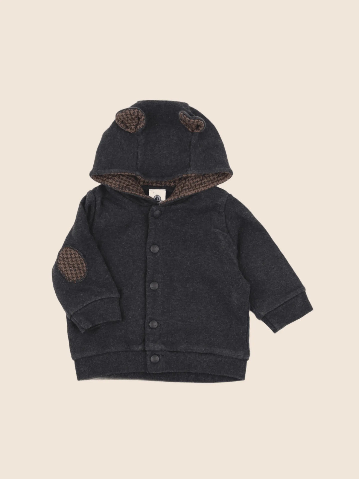Petit Bateau - sweat gris - 6 mois