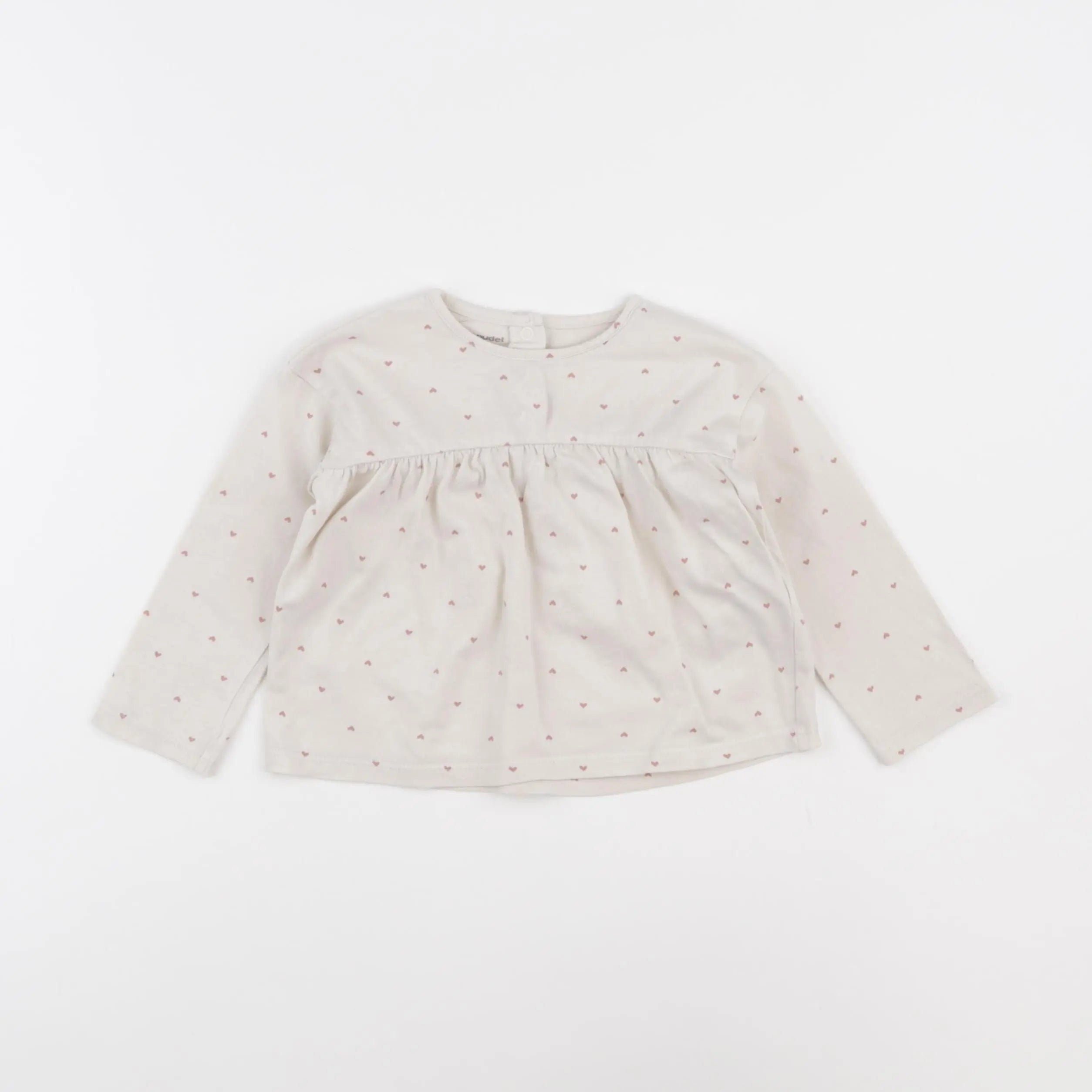 Vertbaudet - tee-shirt beige - 12 mois