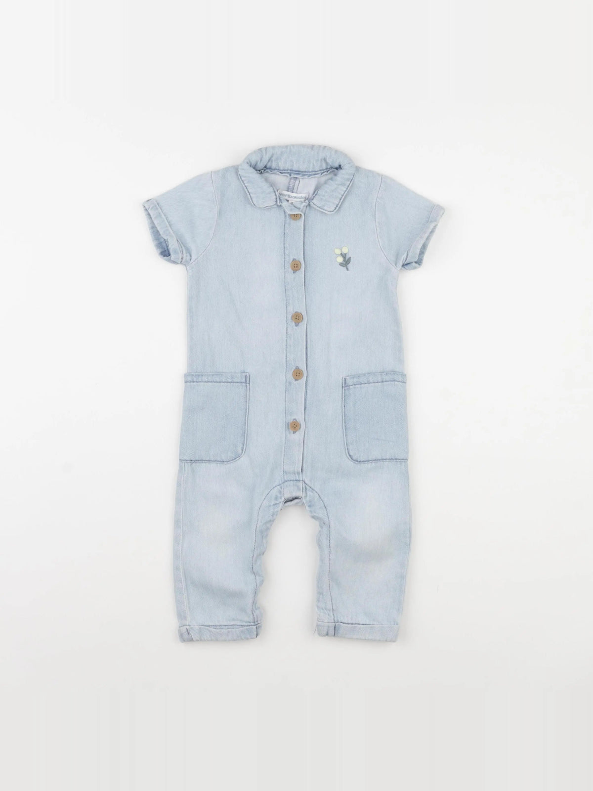 Vertbaudet - combinaison bleu - 12 mois