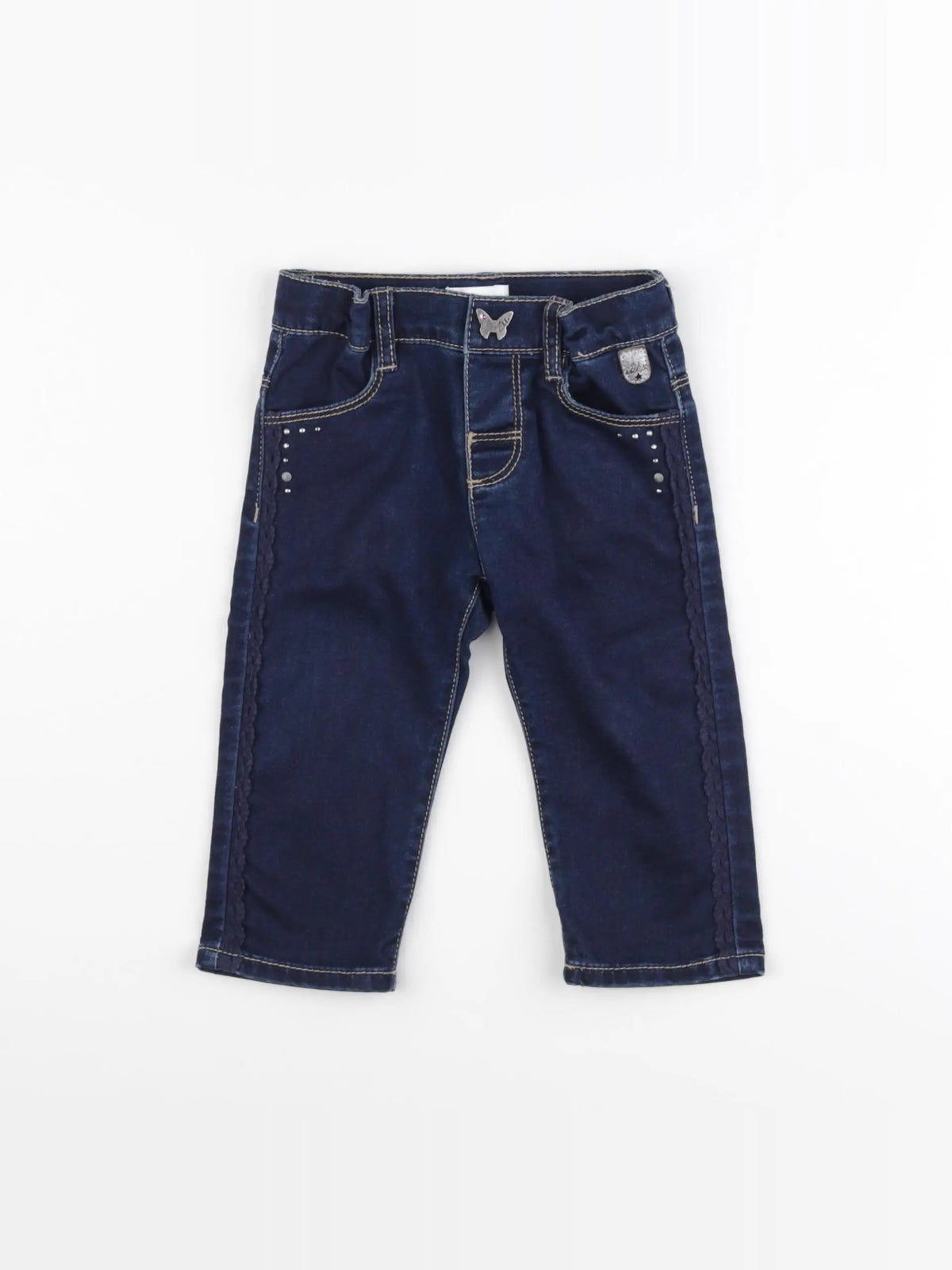 IKKS - pantalon bleu - 12 mois