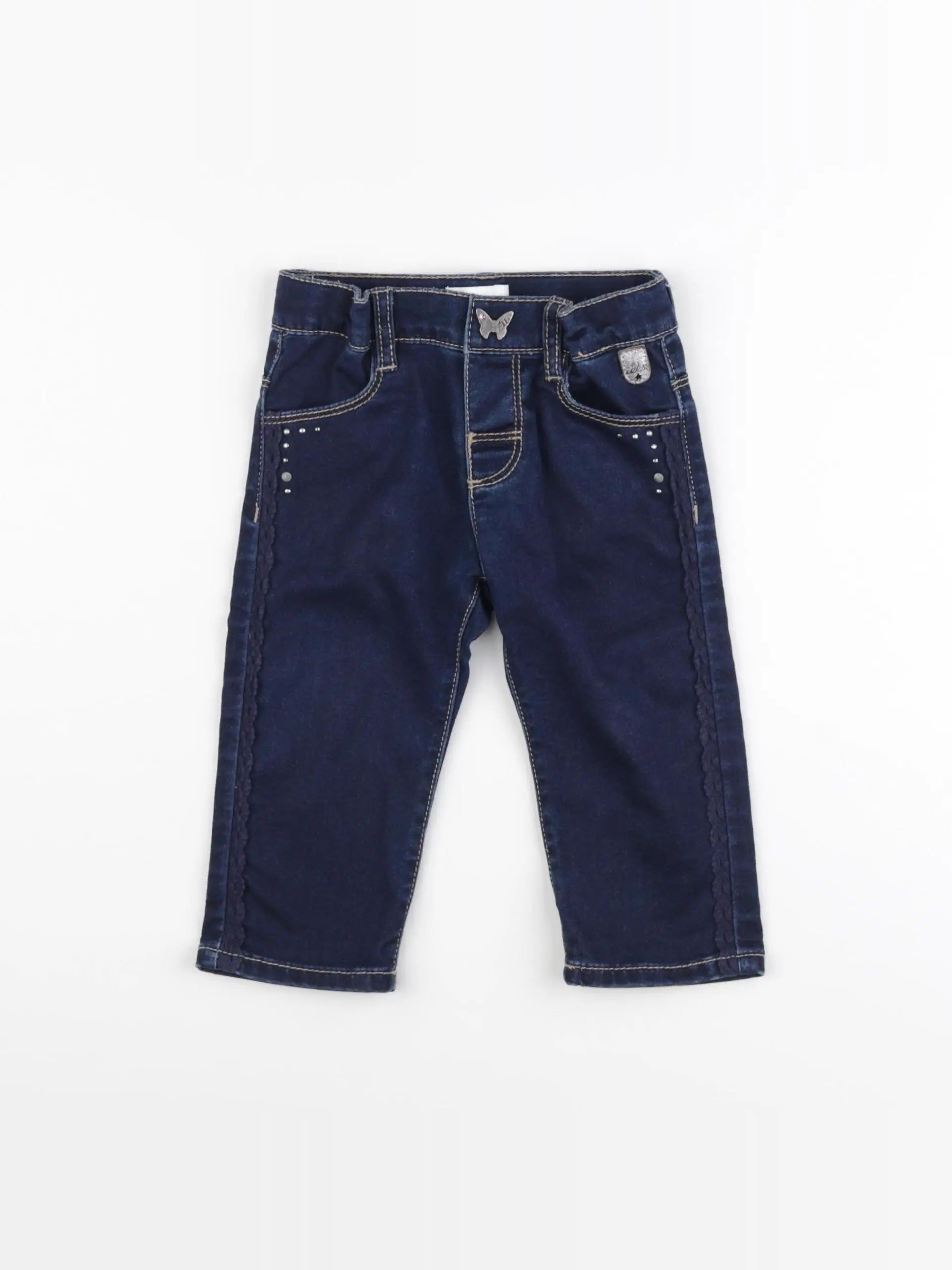 IKKS - pantalon bleu - 12 mois