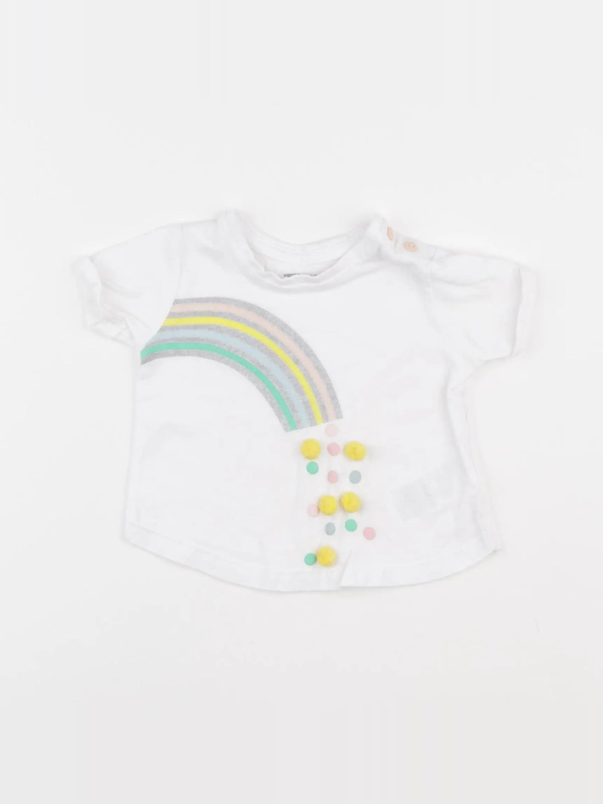 Vertbaudet - tee-shirt blanc - 3 mois