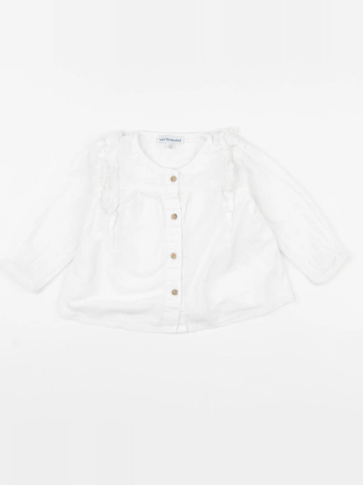 Vertbaudet - blouse blanc - 9 mois