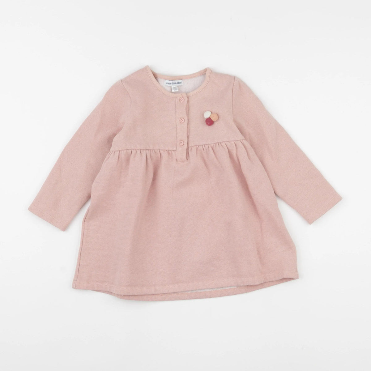Vertbaudet - robe rose, or - 3 ans