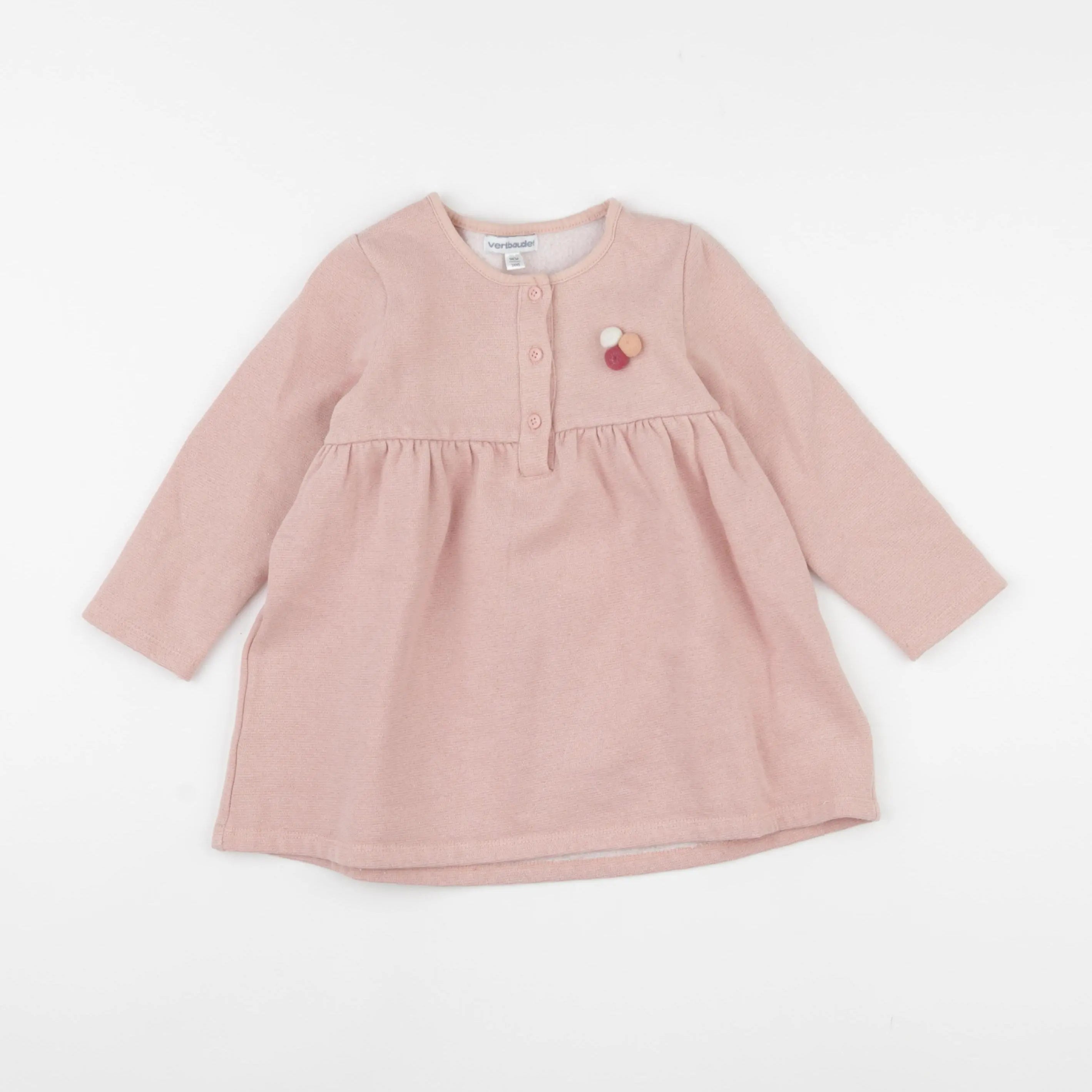 Vertbaudet - robe rose, or - 3 ans