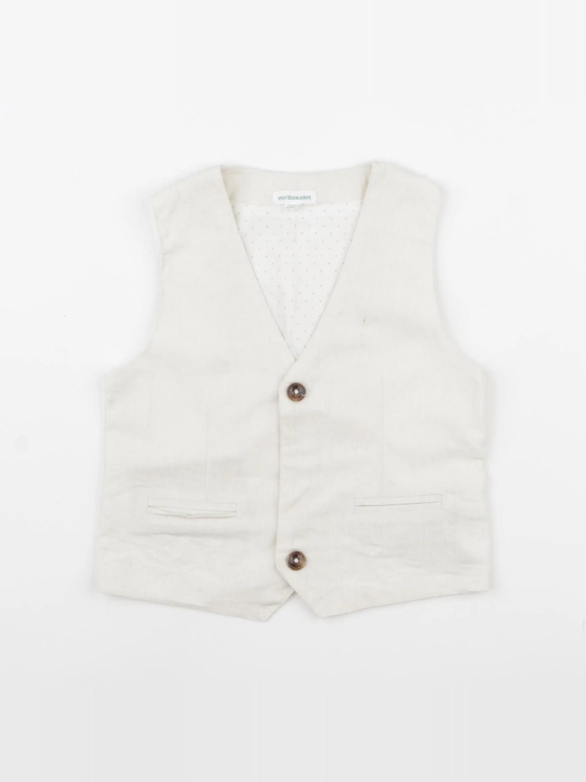 Vertbaudet - gilet beige - 5 ans