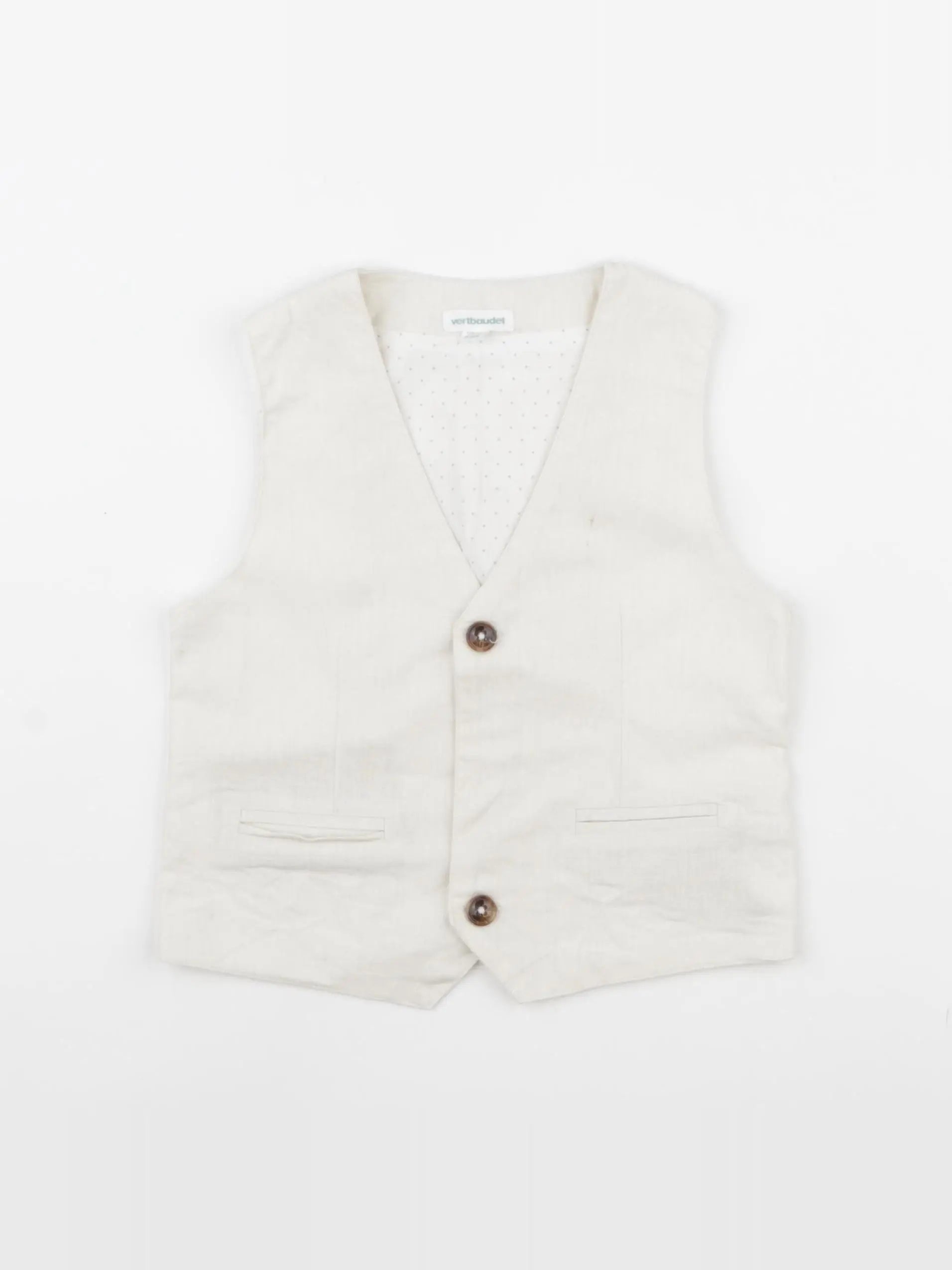 Vertbaudet - gilet beige - 5 ans