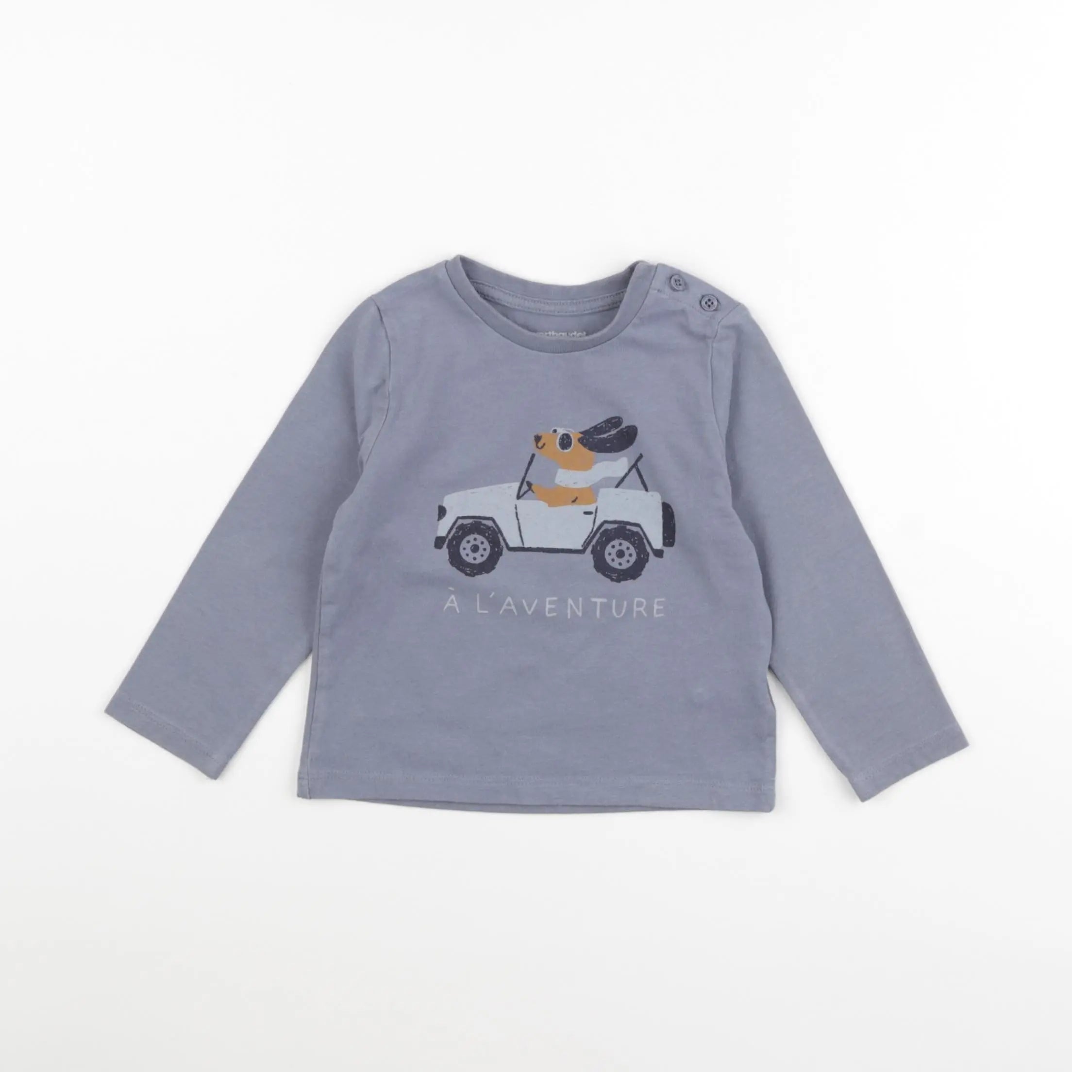 Vertbaudet - tee-shirt bleu - 18 mois