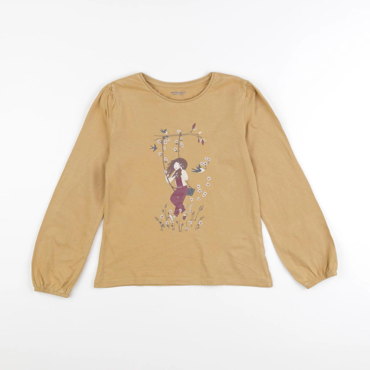 Vertbaudet - tee-shirt jaune - 8 ans