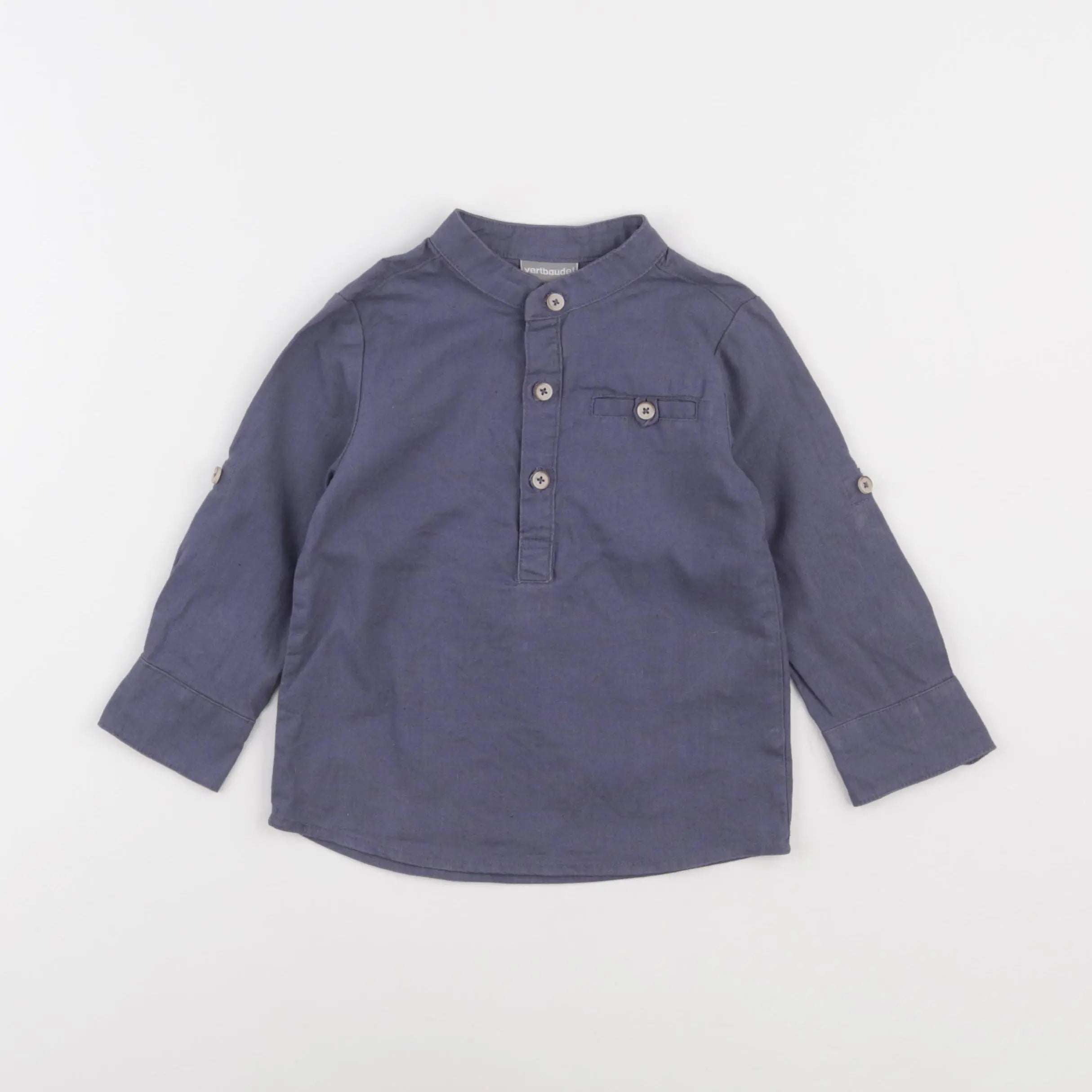 Vertbaudet - chemise bleu - 2 ans