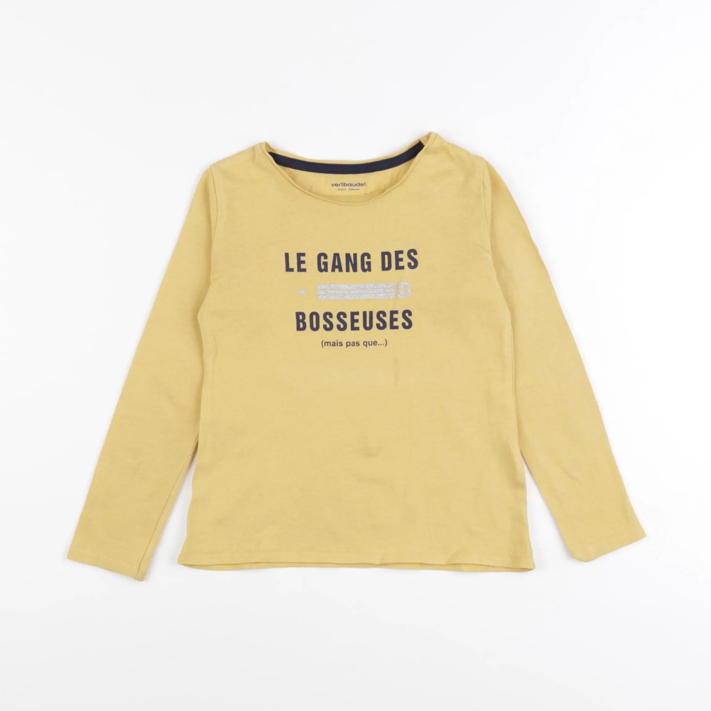 Vertbaudet - tee-shirt jaune - 4 ans