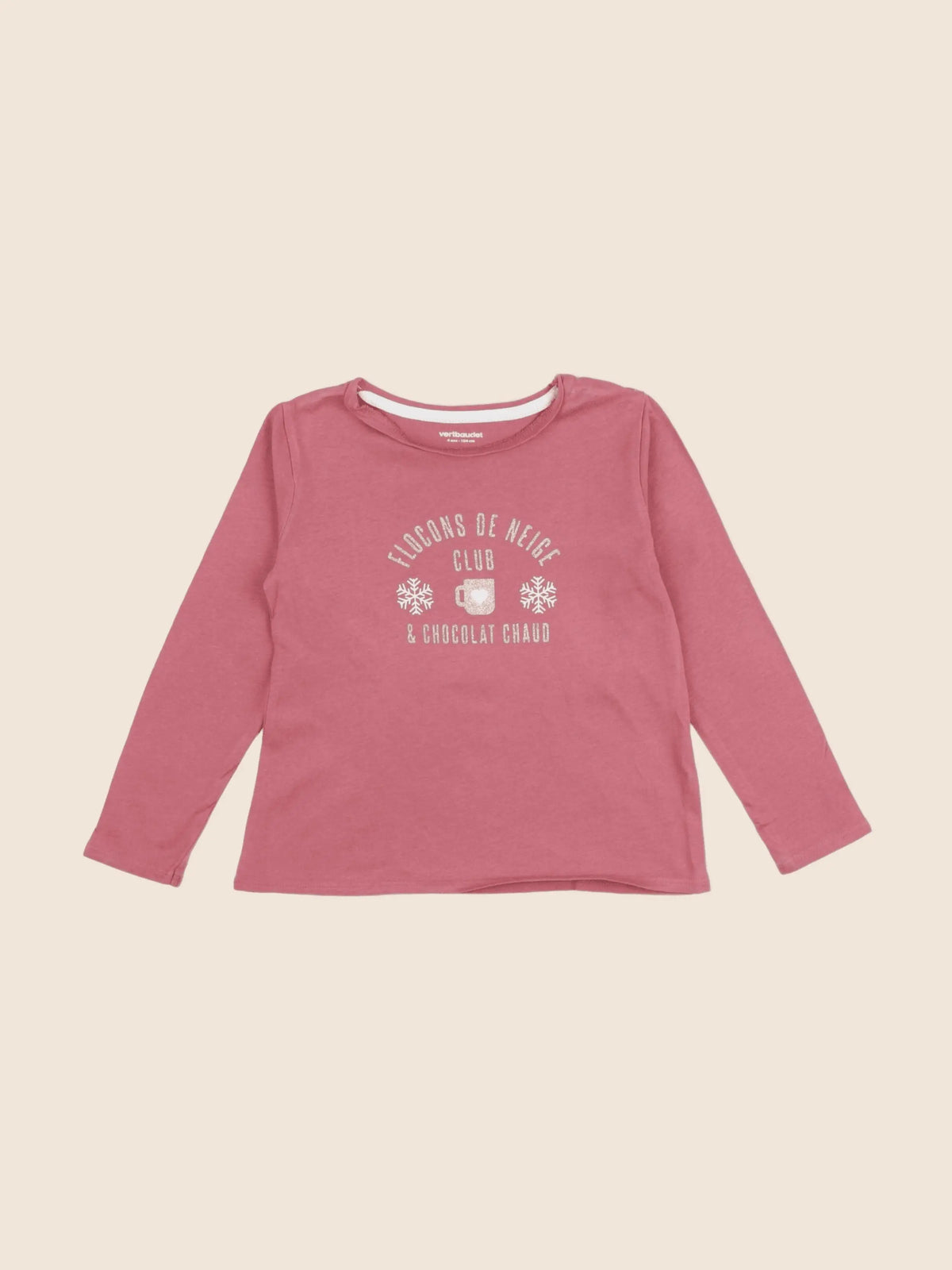 Vertbaudet - tee-shirt rose - 4 ans