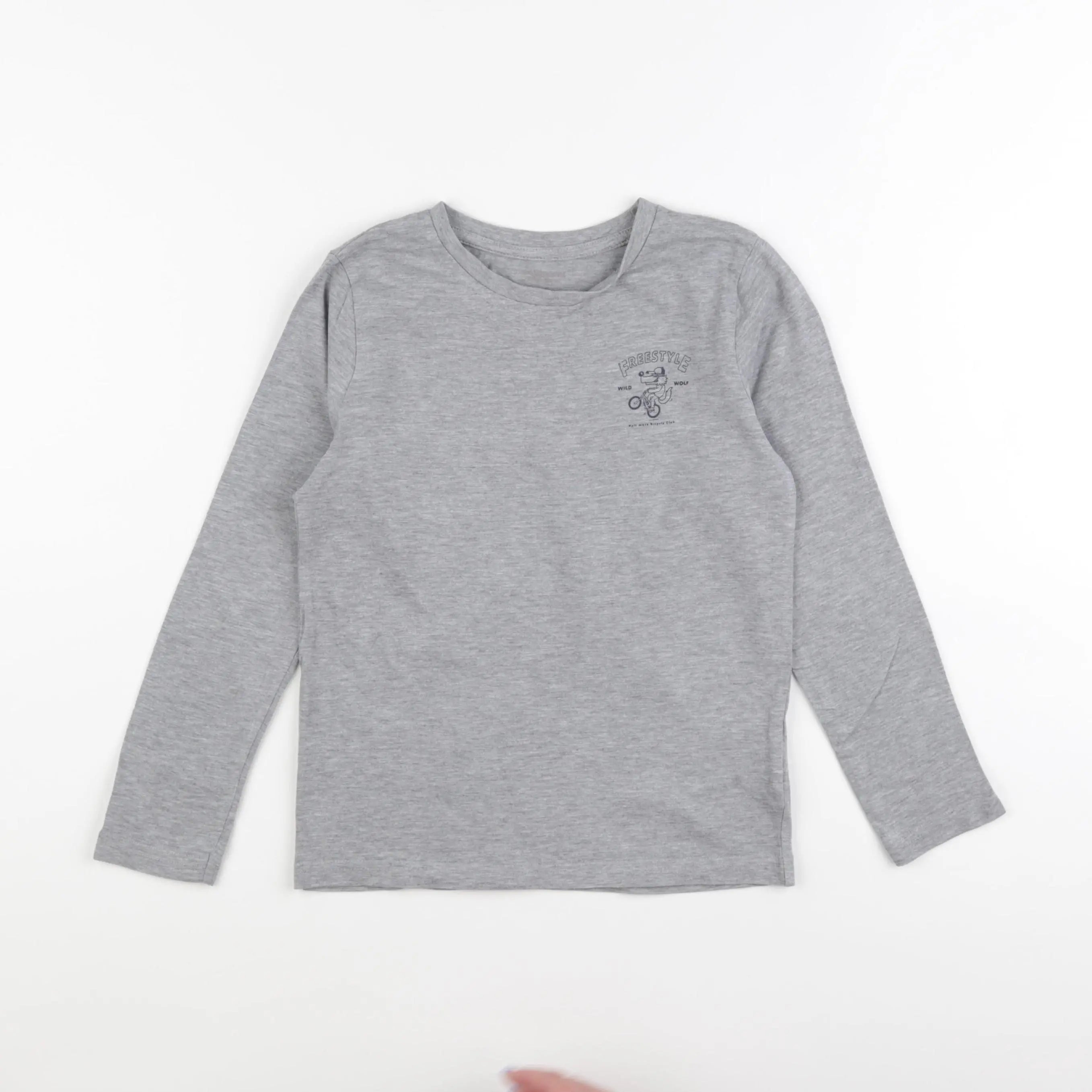 Vertbaudet - tee-shirt gris - 8 ans