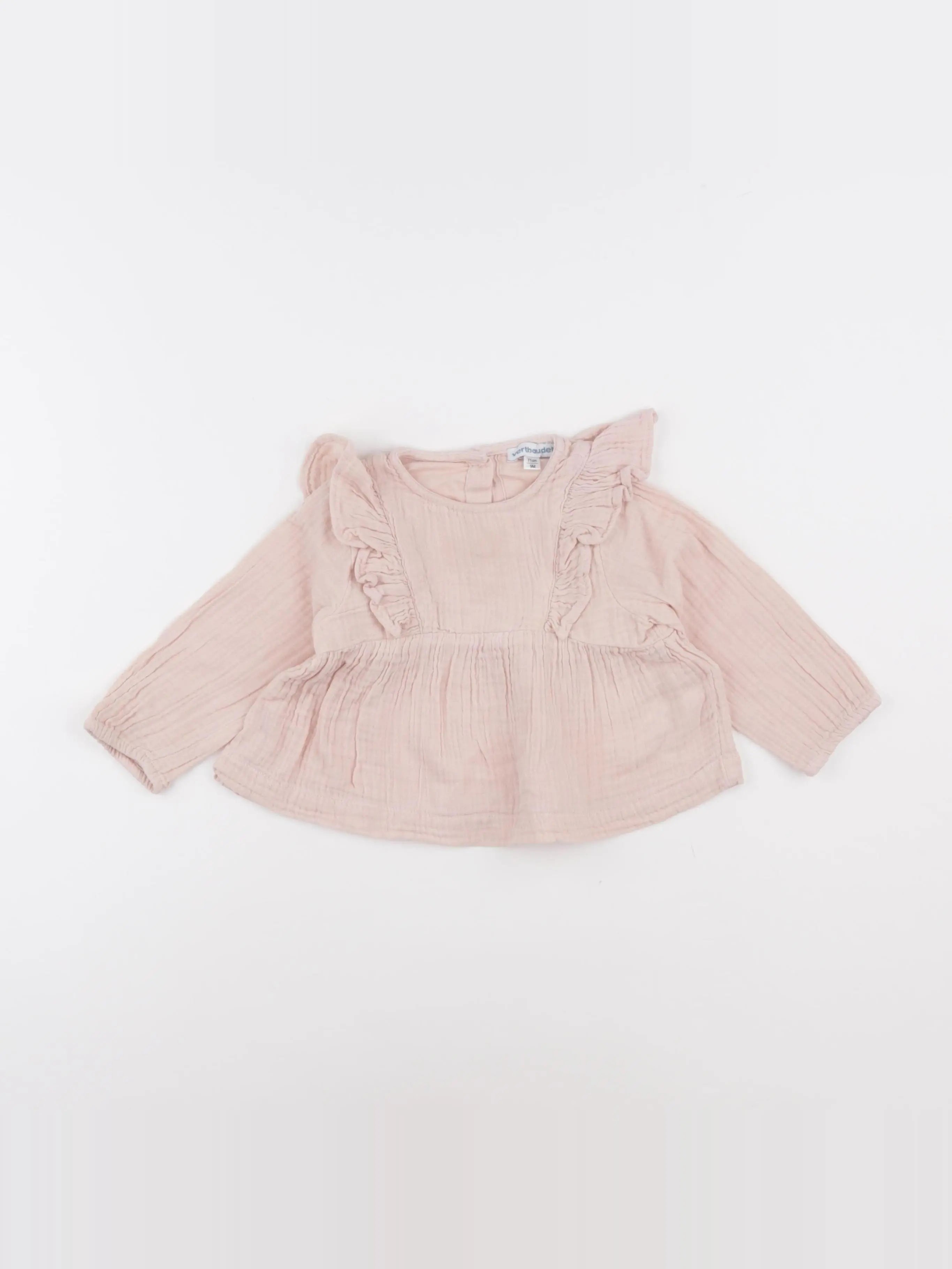 Vertbaudet - blouse rose - 9 mois