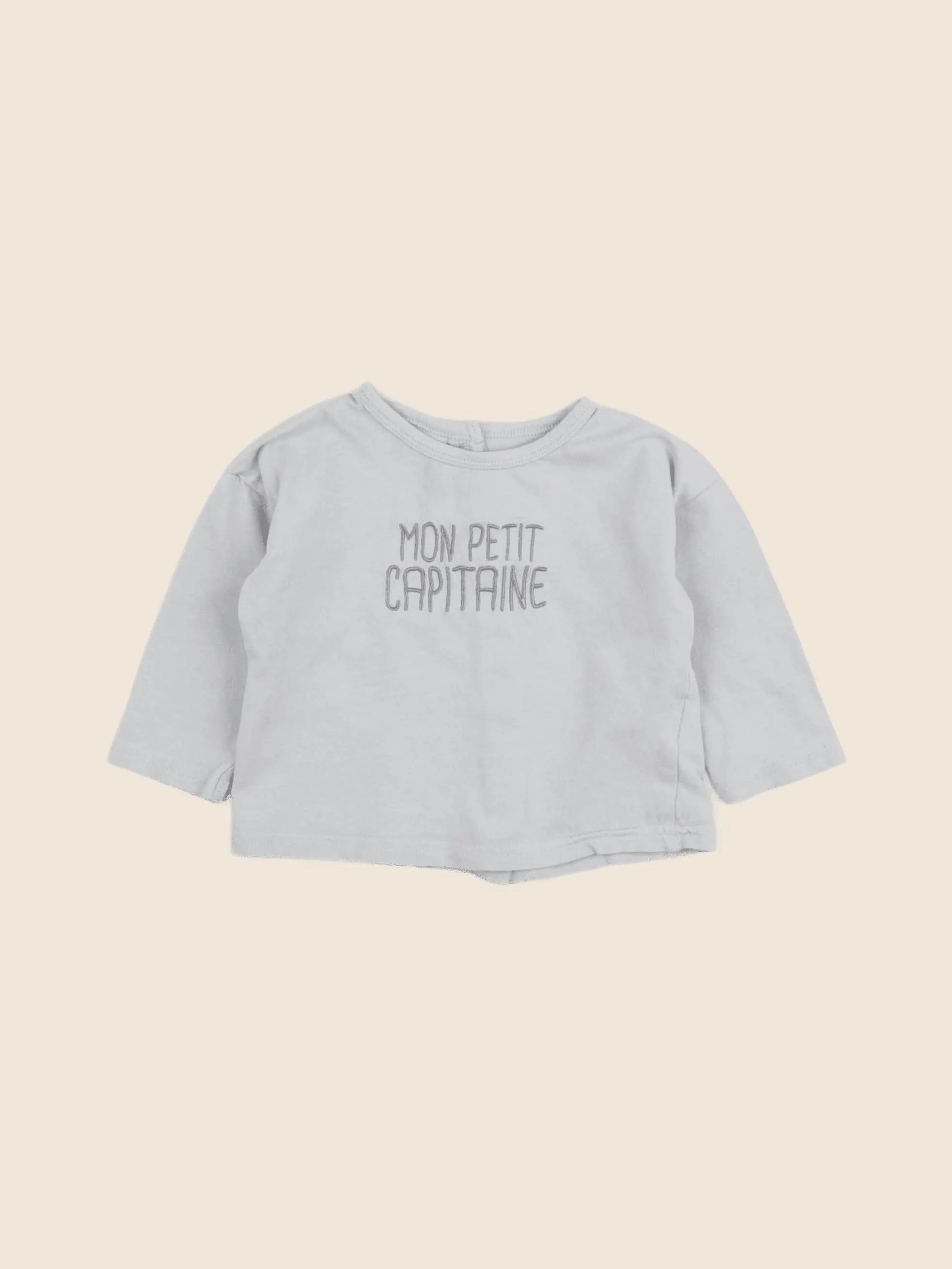 Vertbaudet - tee-shirt gris - 9 mois