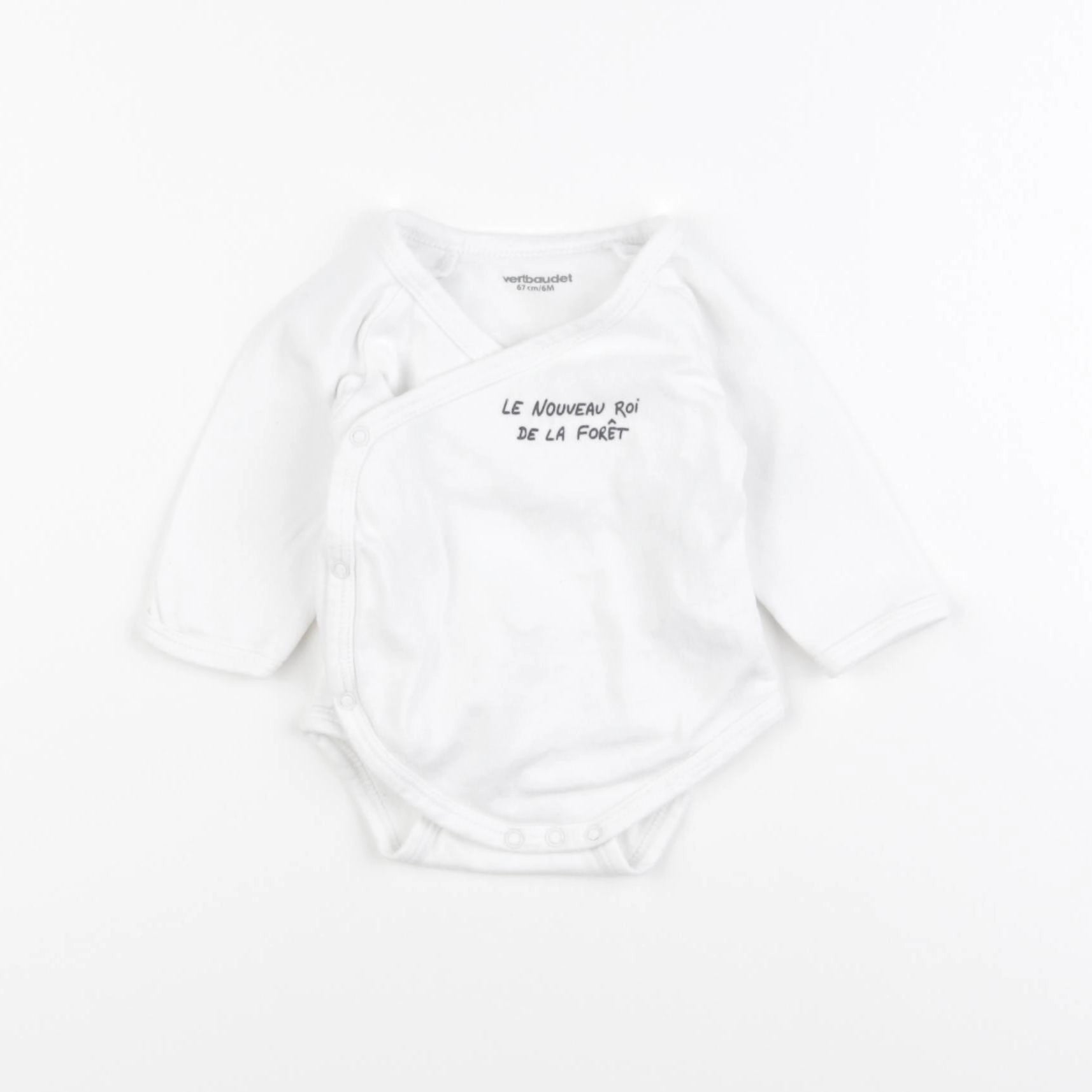 Vertbaudet - body blanc - 6 mois