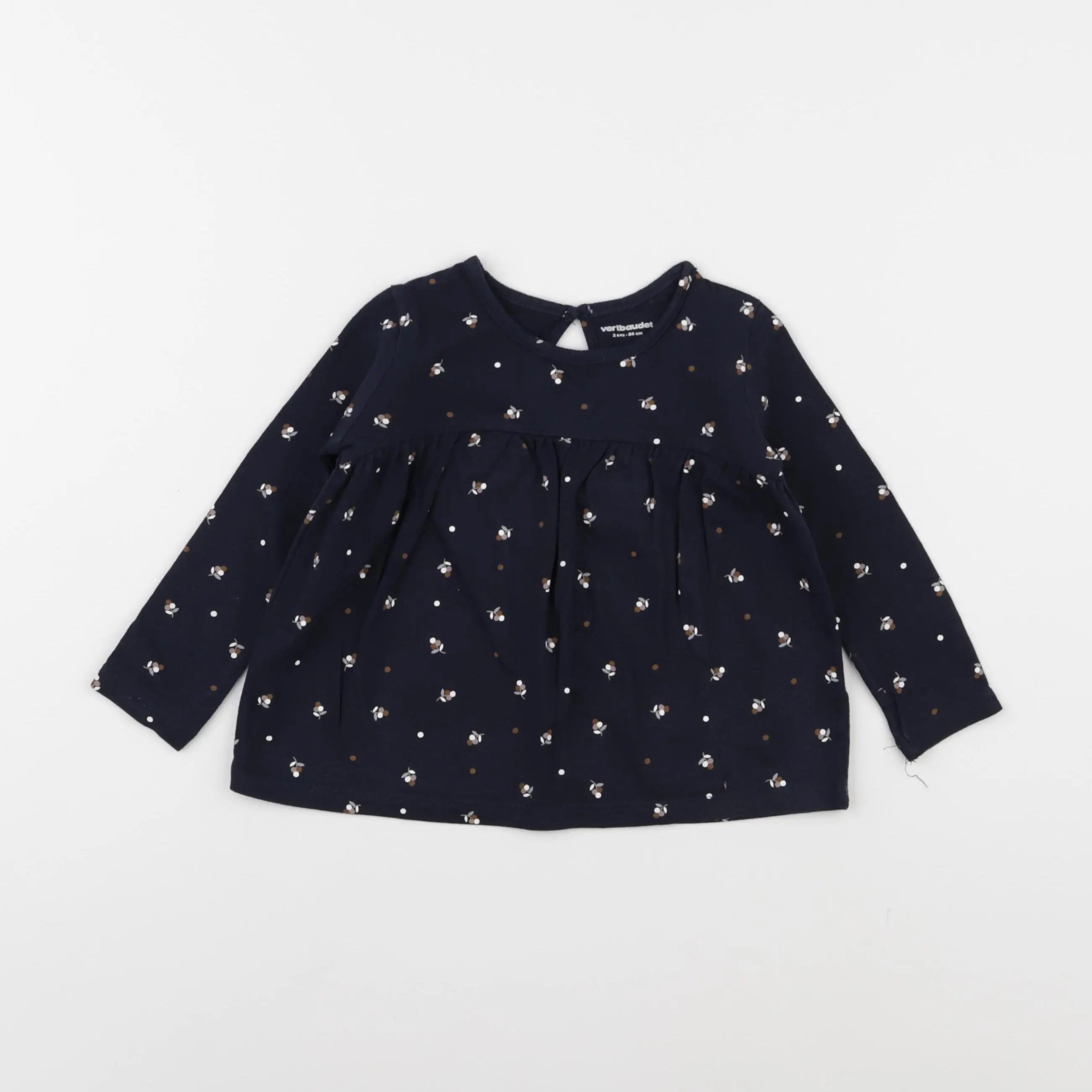 Vertbaudet - tee-shirt bleu - 2 ans