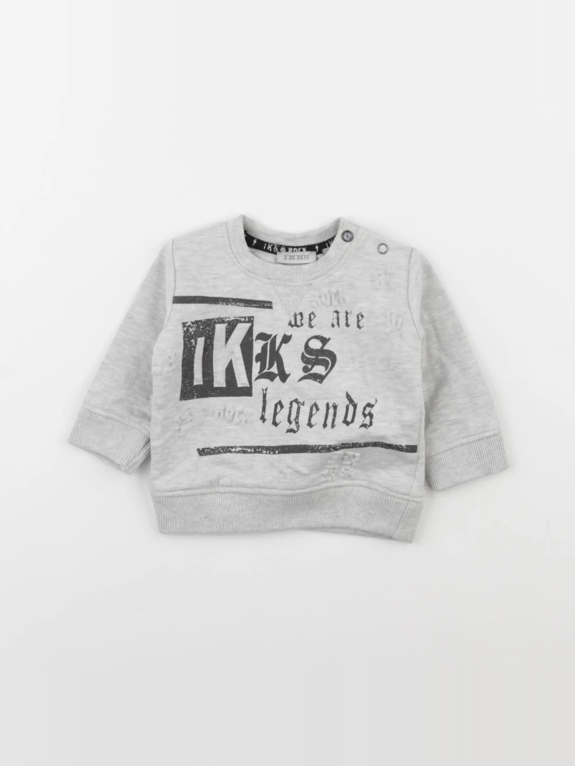IKKS - sweat gris - 3 mois