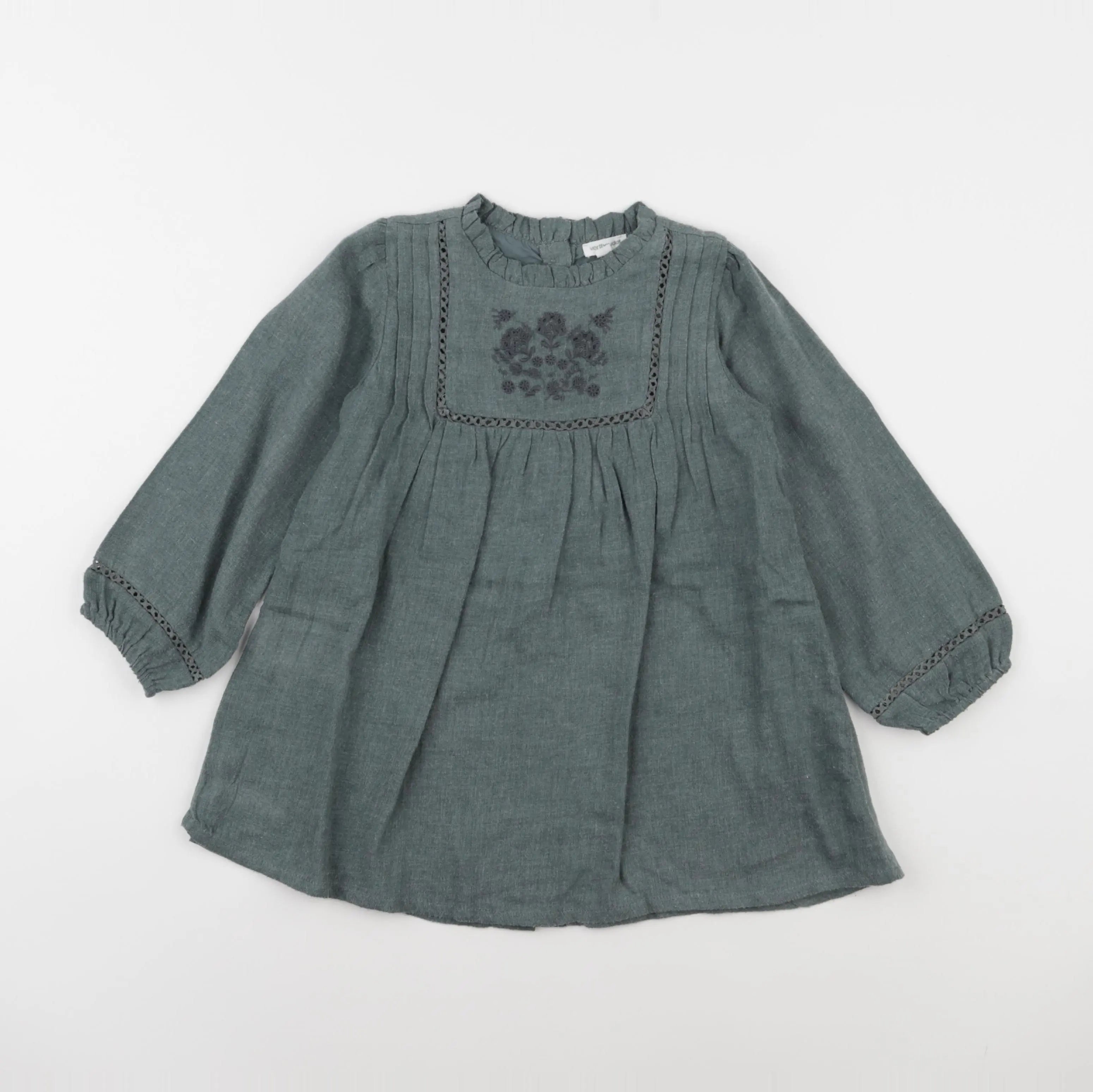 Vertbaudet - robe vert - 3 ans