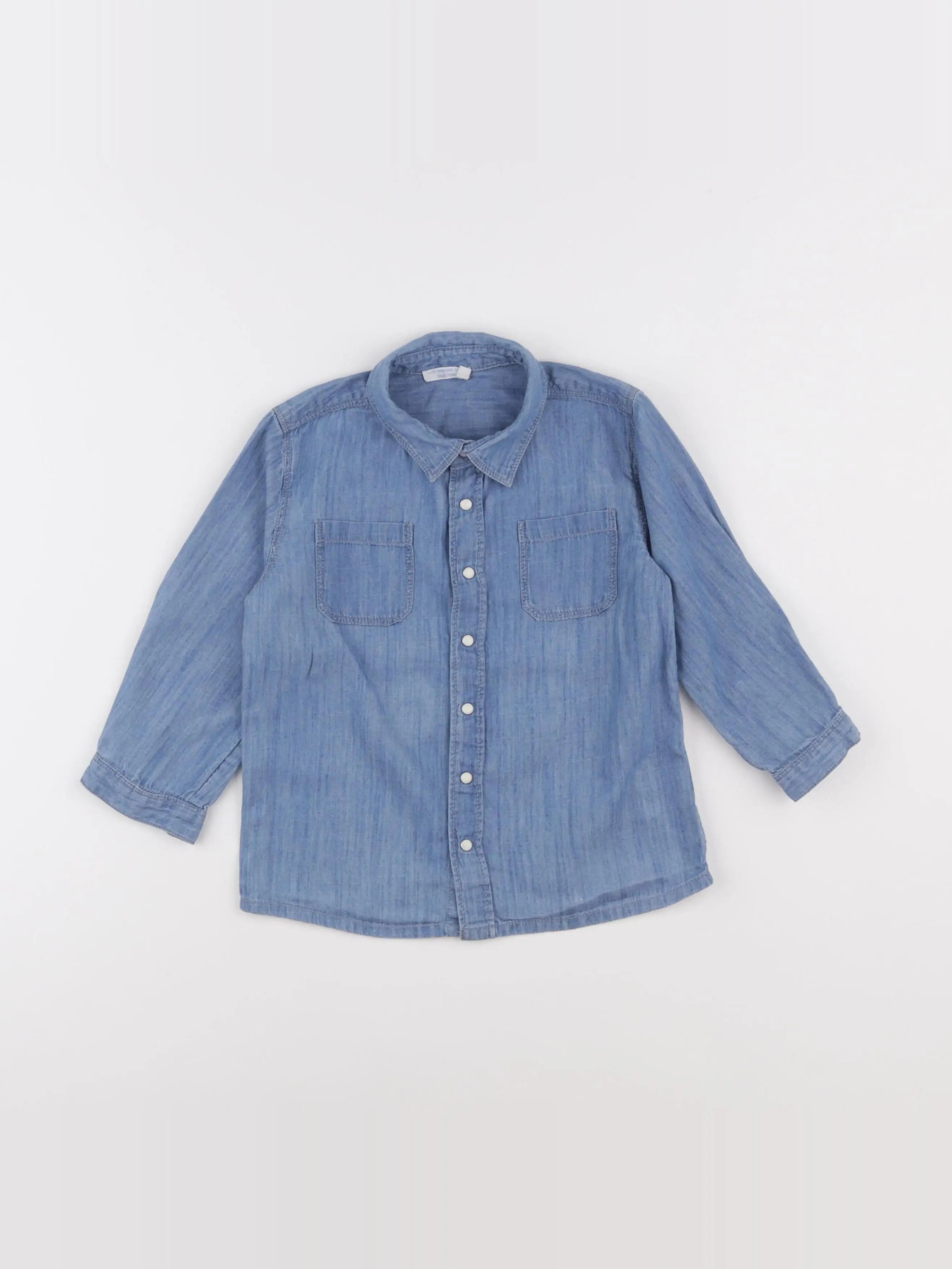 Boutchou - chemise bleu - 36 mois
