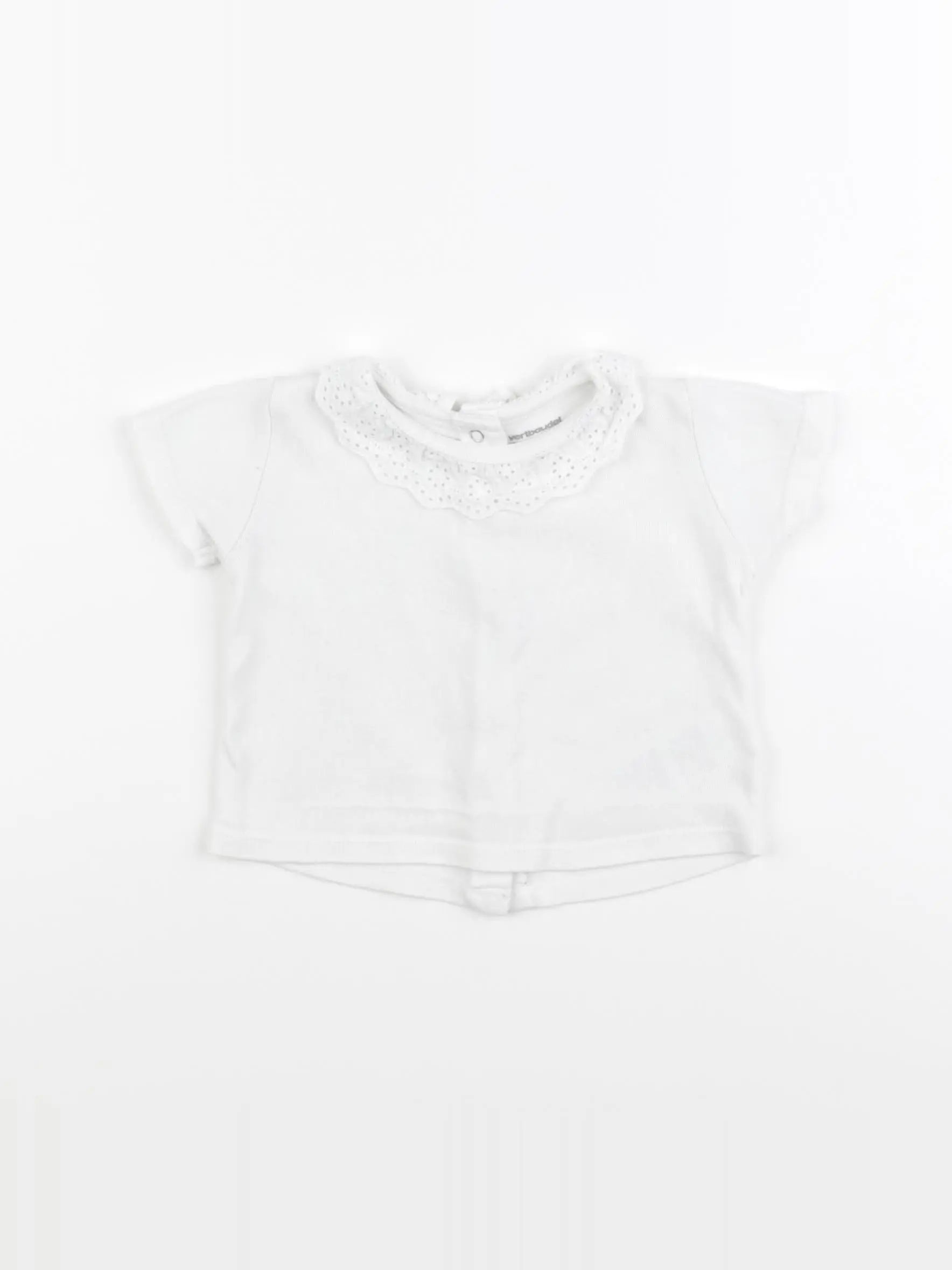 Vertbaudet - tee-shirt blanc - 6 mois