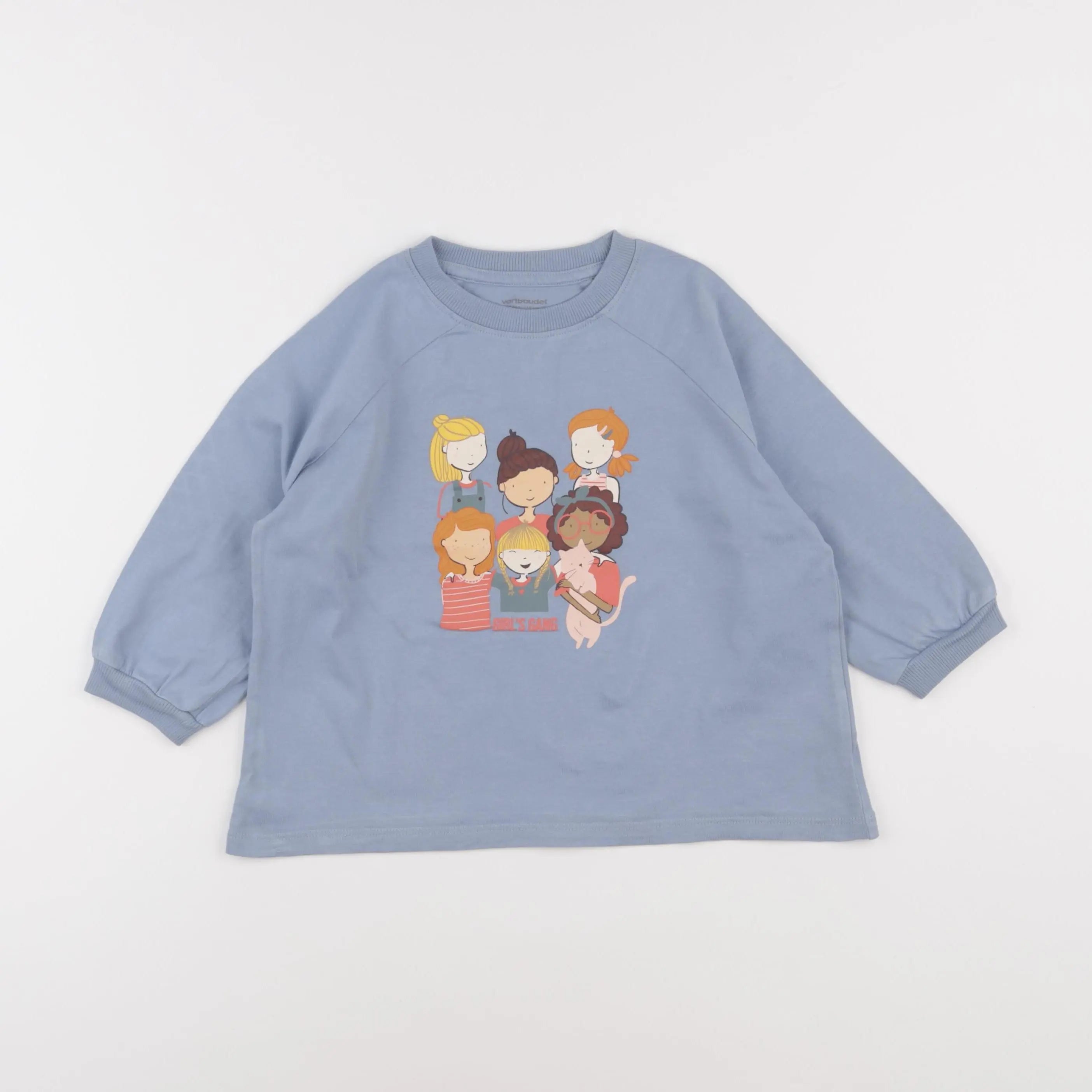 Vertbaudet - tee-shirt bleu - 6 ans