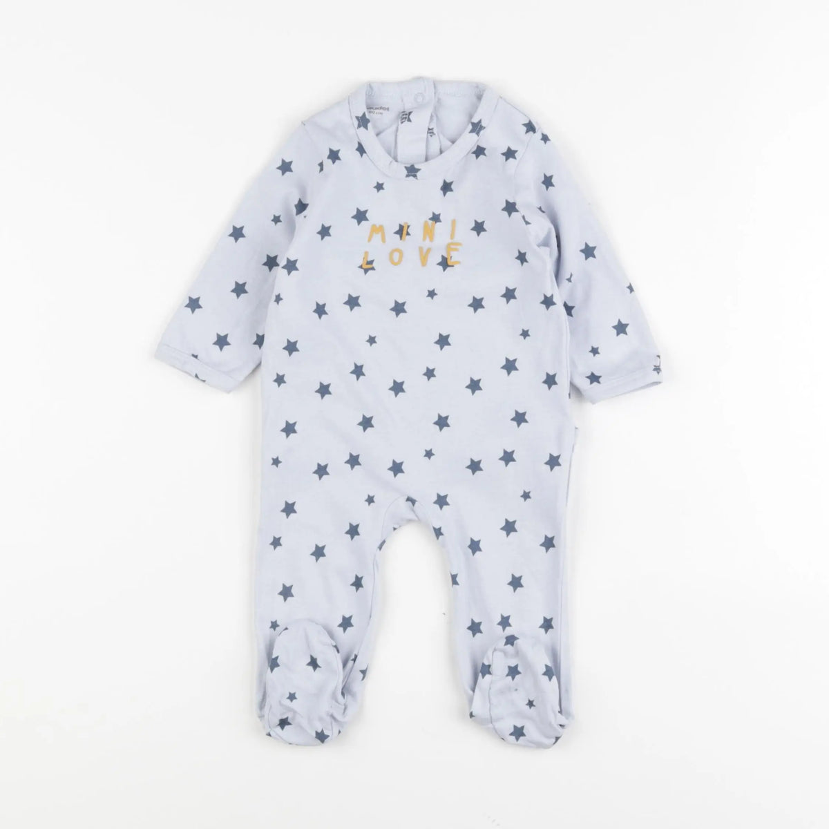 Vertbaudet - pyjama coton bleu - 3 mois