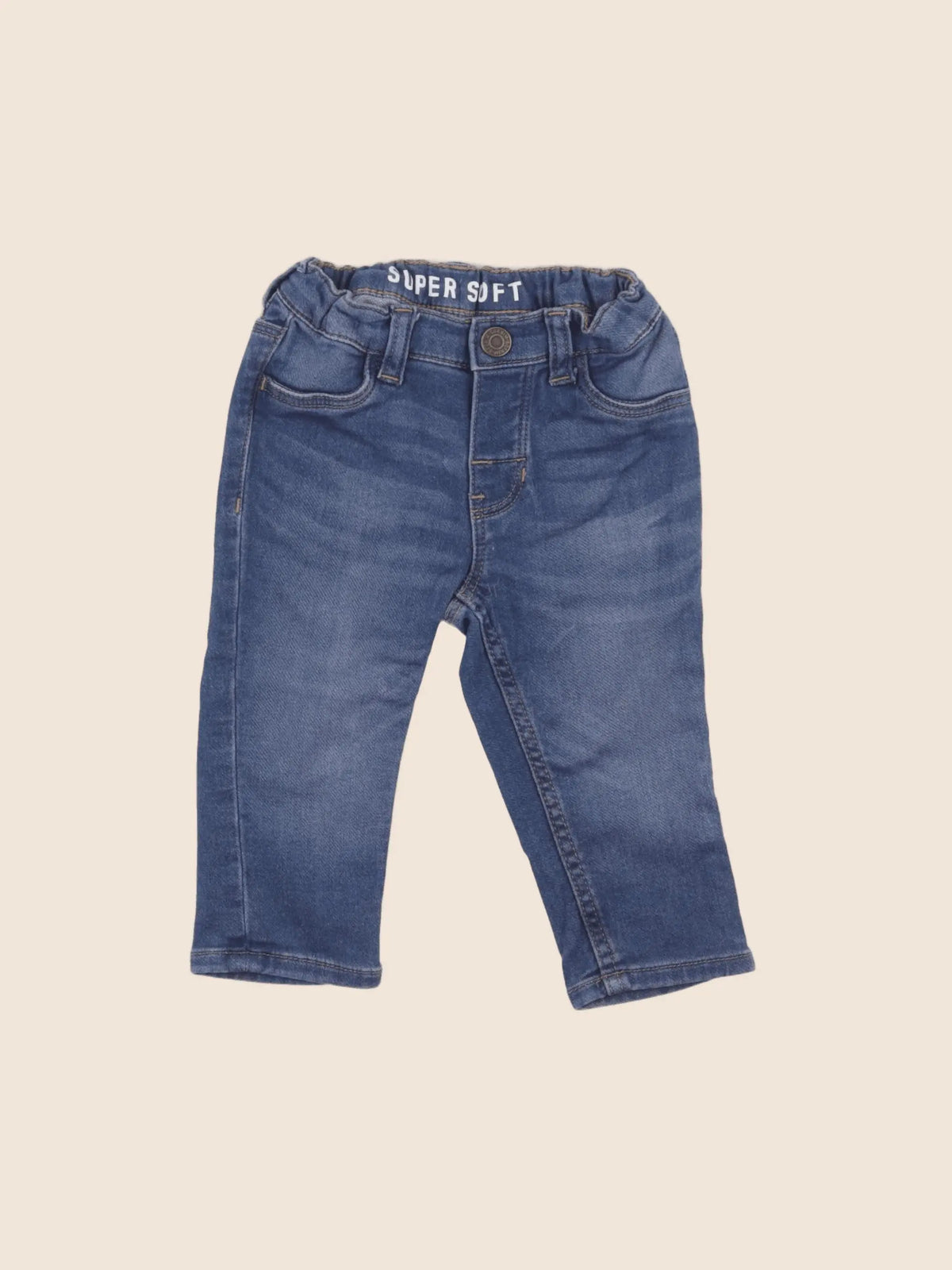 H&M - jean bleu - 6/9 mois