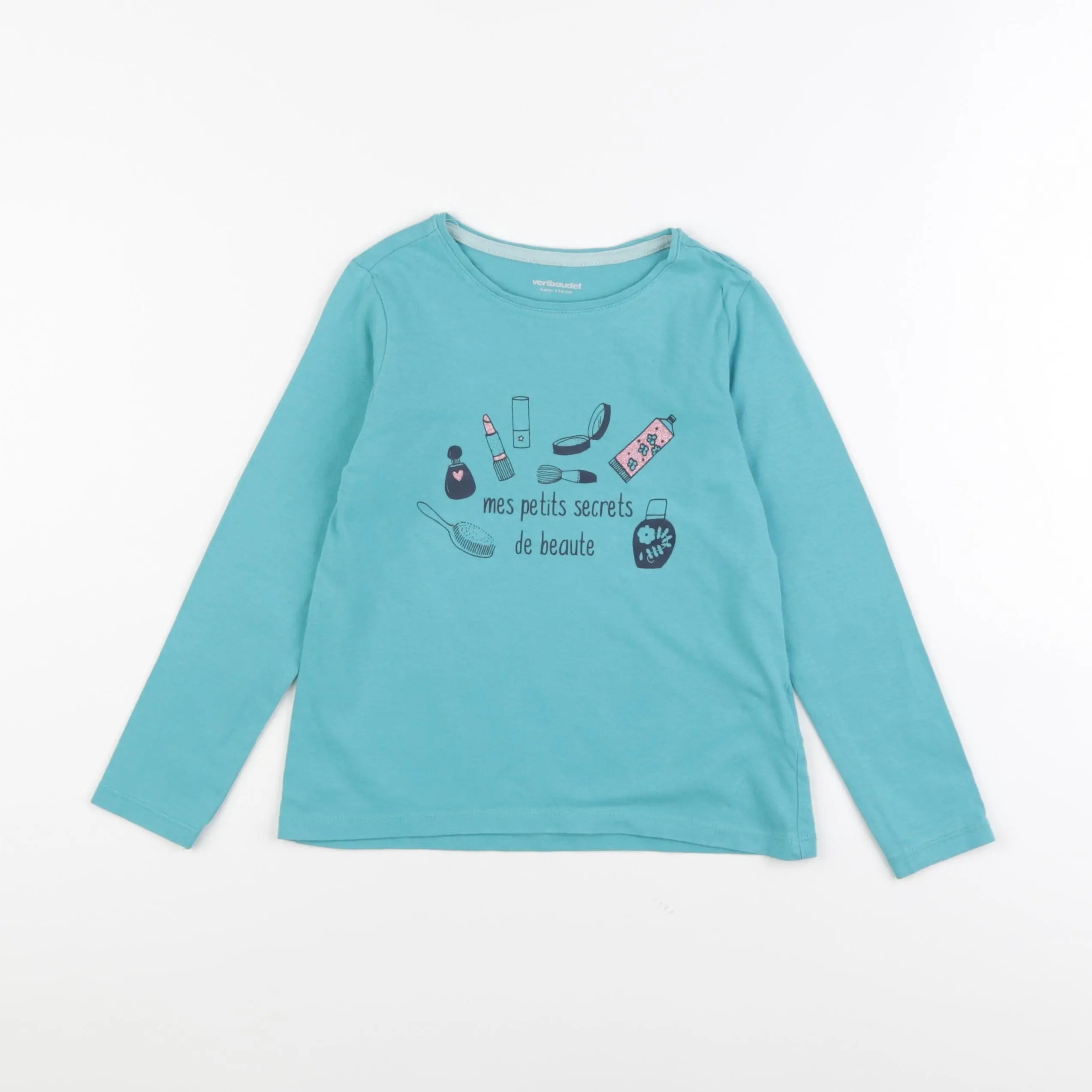 Vertbaudet - tee-shirt bleu, vert - 6 ans