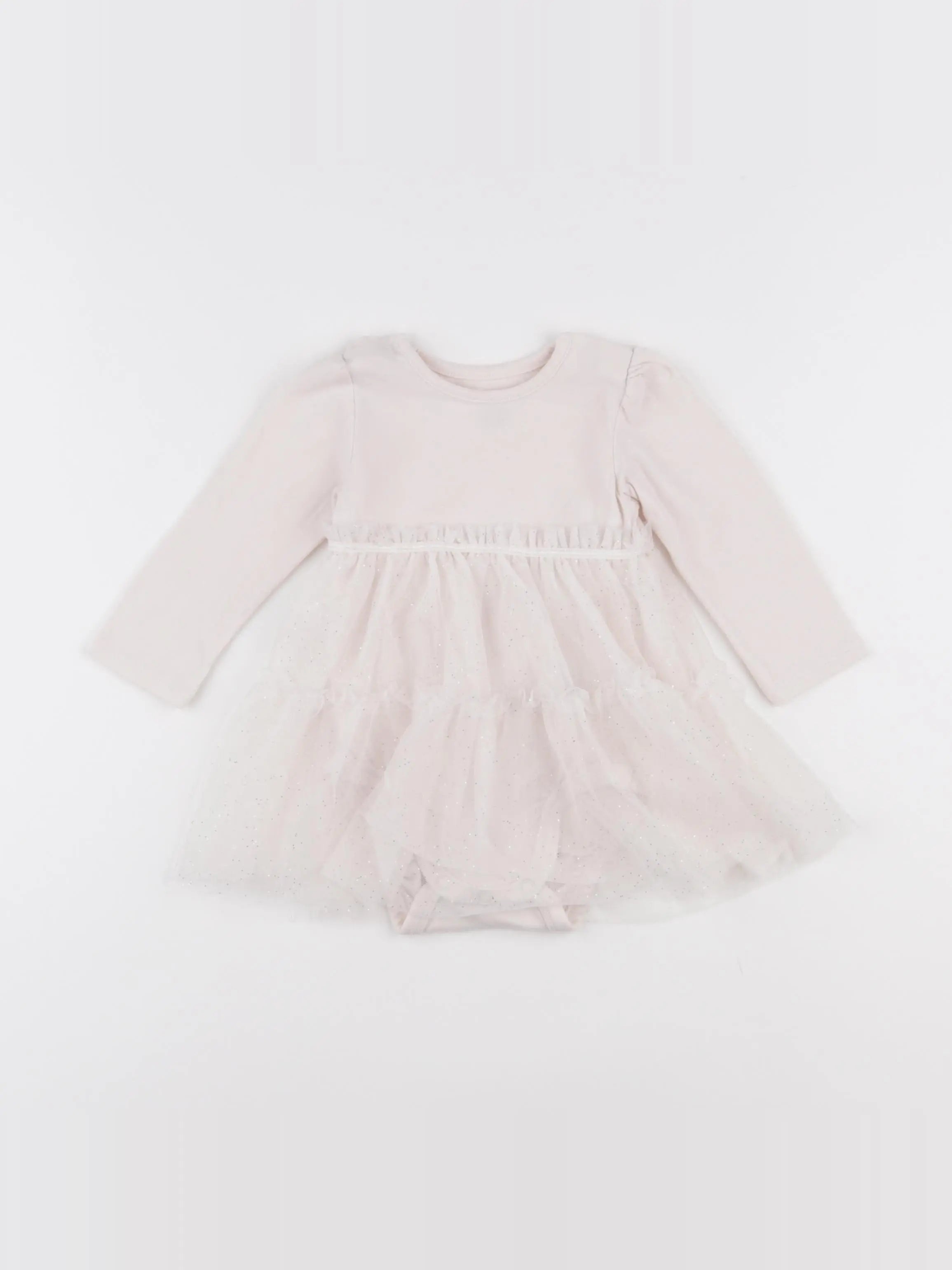 H&M - robe rose, or - 4/6 mois
