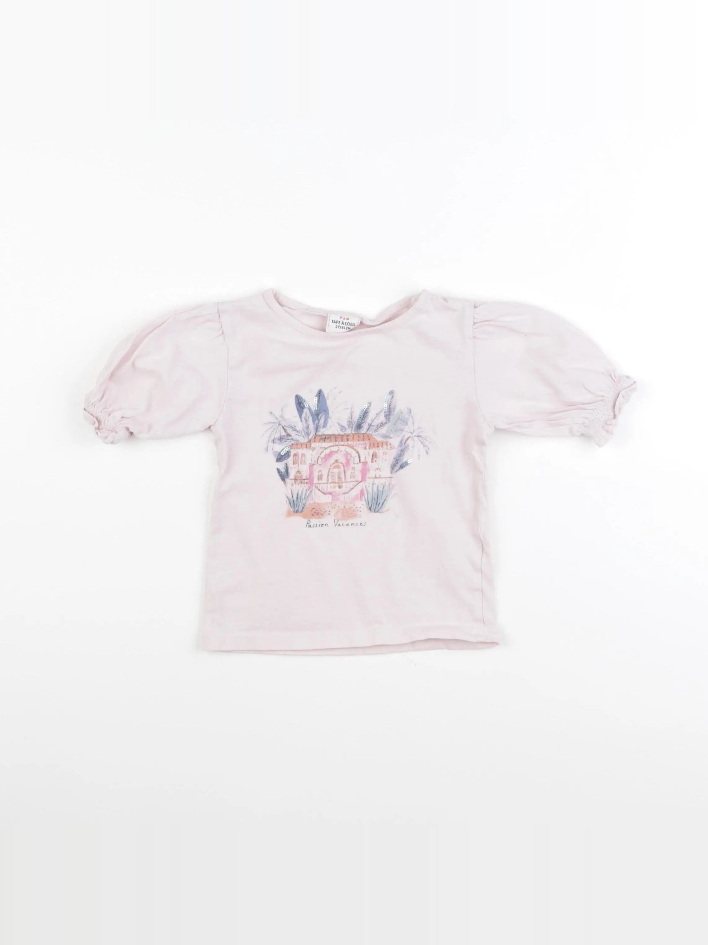 Tape à l'oeil - tee-shirt rose - 2 ans