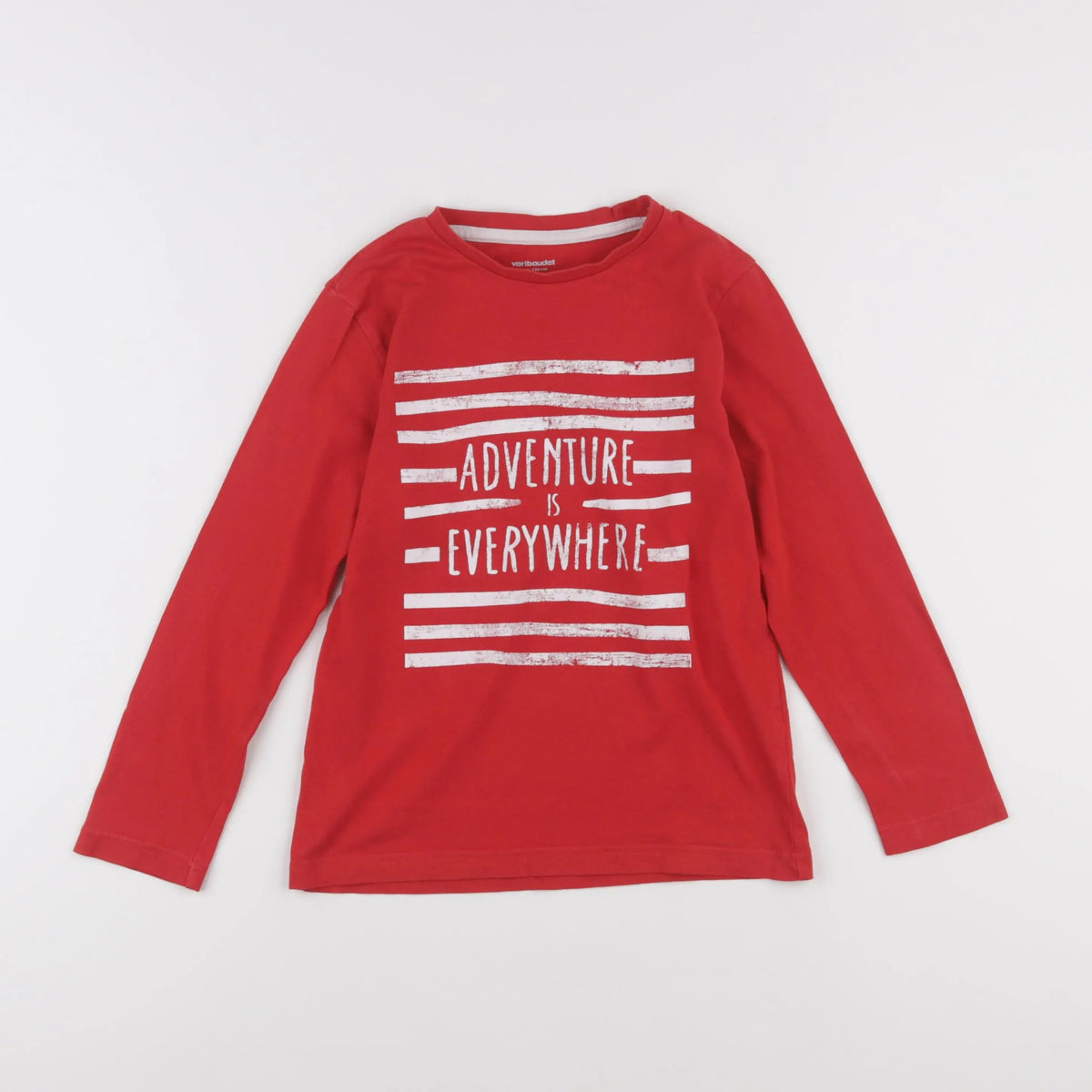 Vertbaudet - tee-shirt rouge - 8 ans