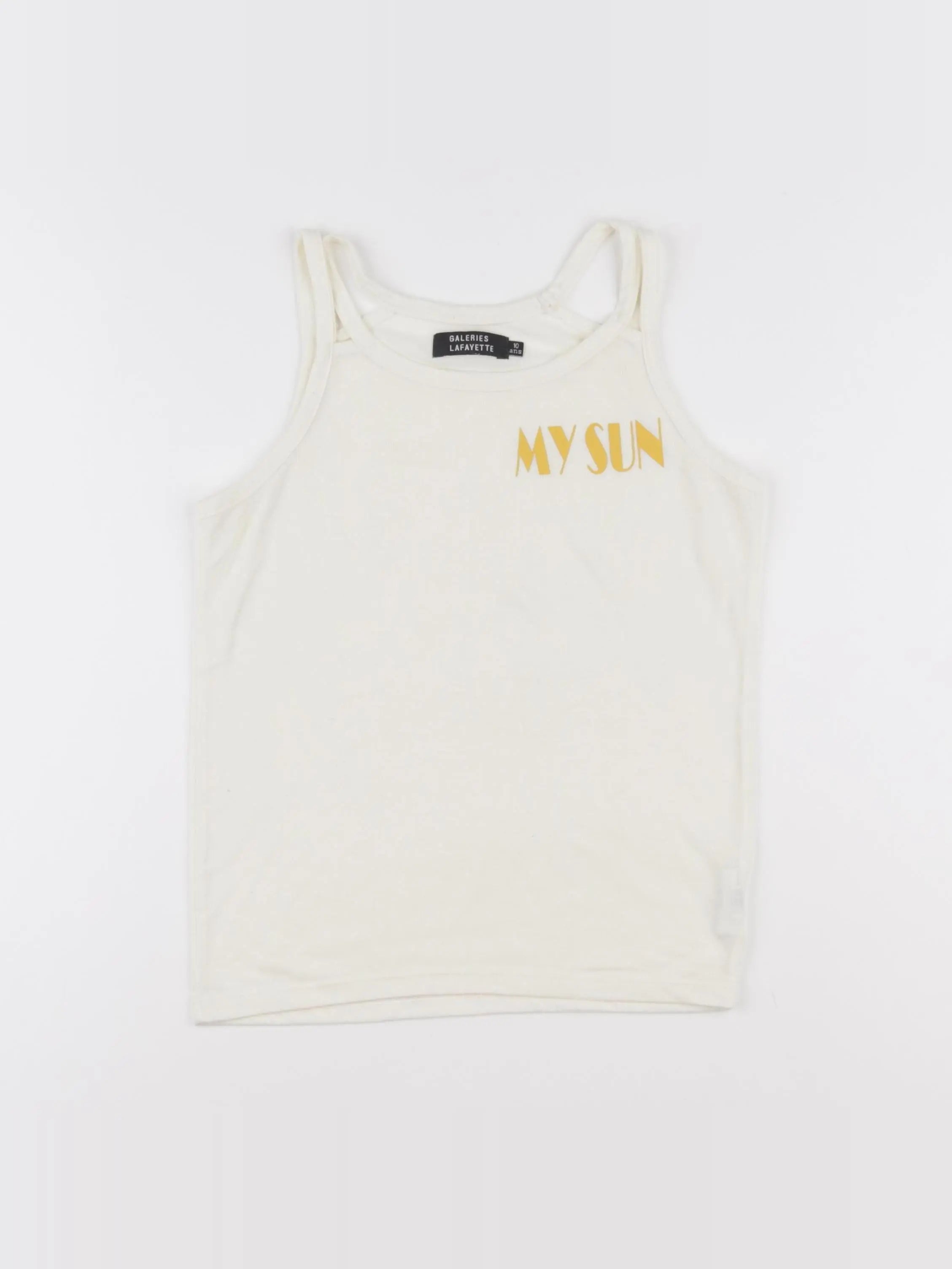 Galeries Lafayette - débardeur blanc - 10 ans