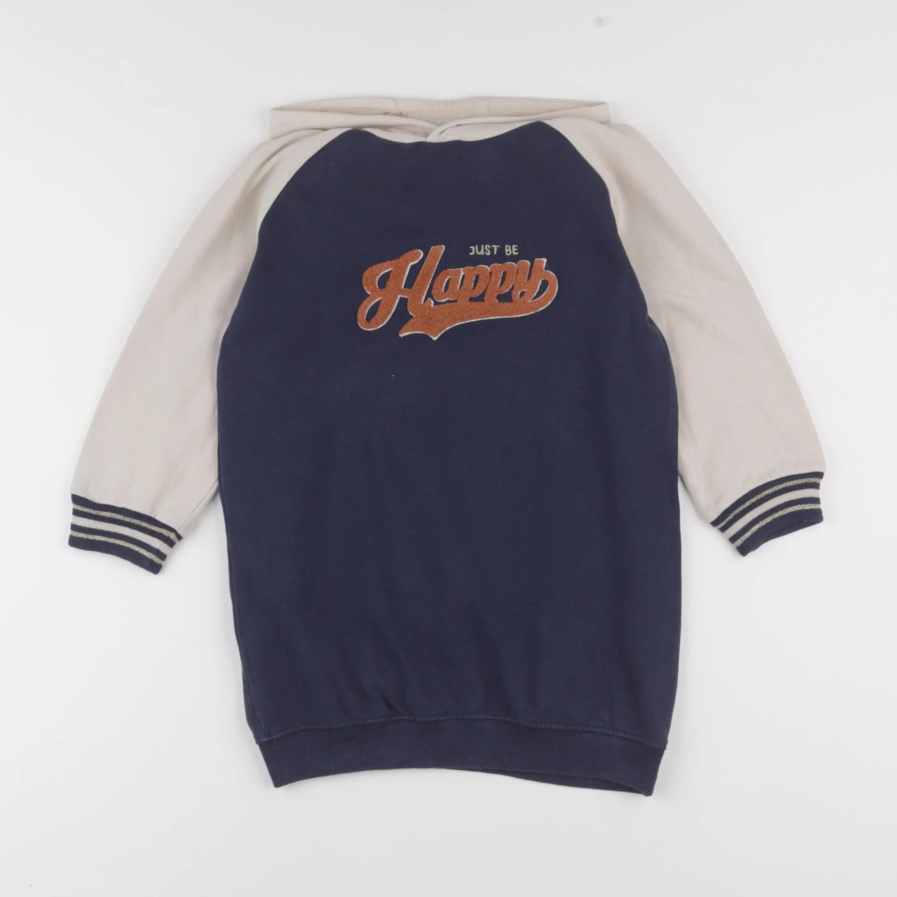 Vertbaudet - robe beige, bleu - 6 ans