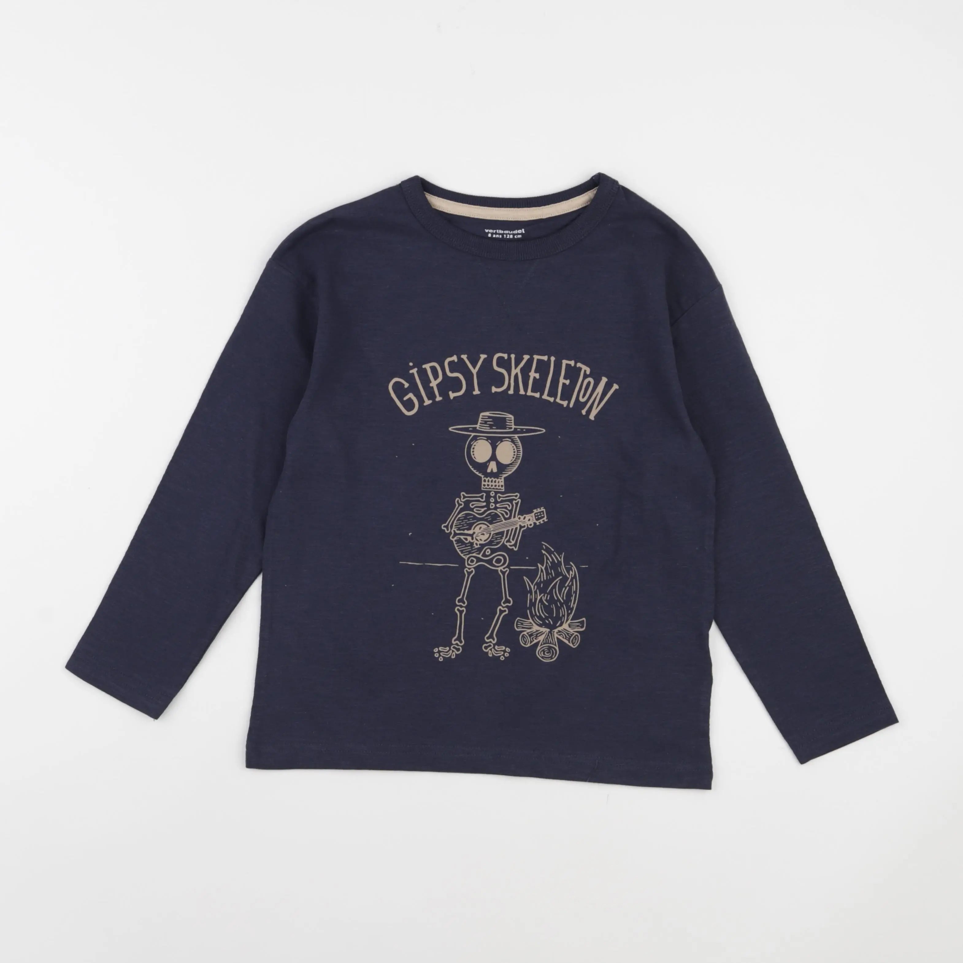 Vertbaudet - tee-shirt bleu - 8 ans