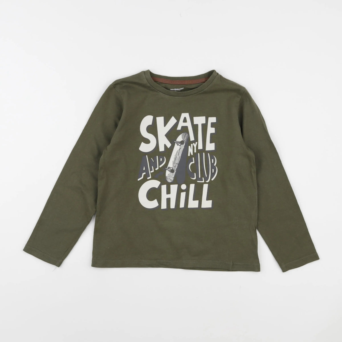 Vertbaudet - tee-shirt vert - 8 ans