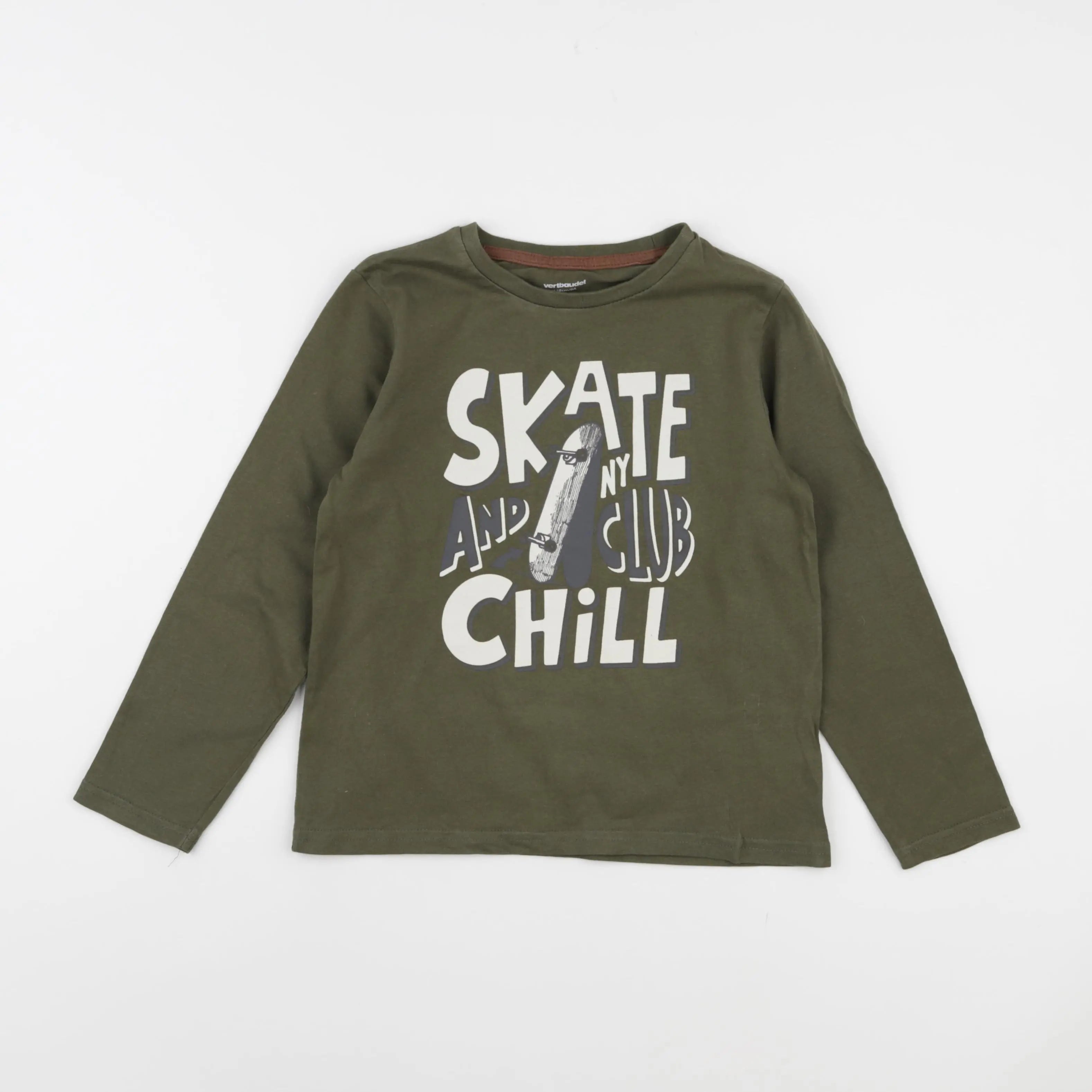 Vertbaudet - tee-shirt vert - 8 ans