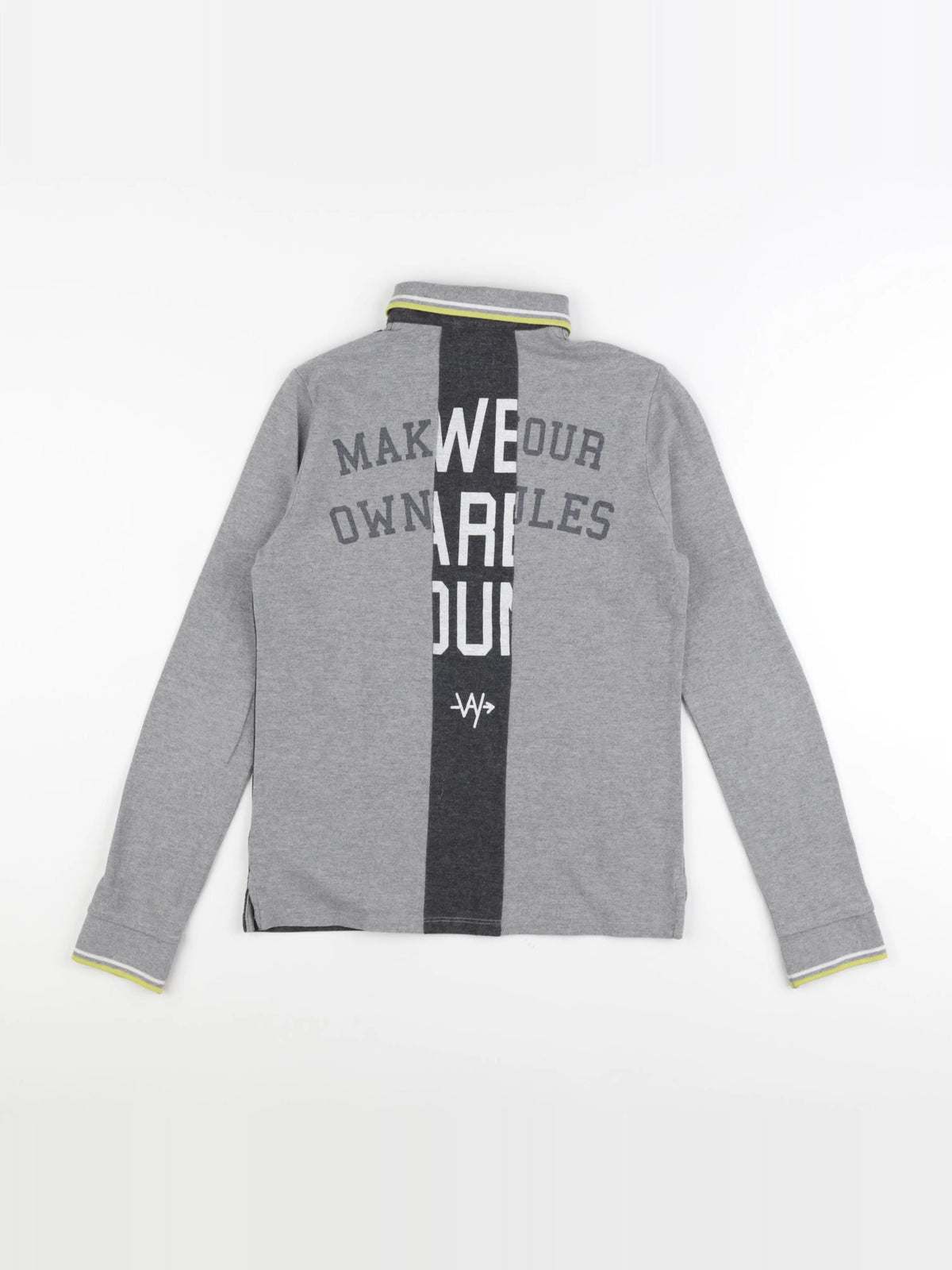 IKKS - polo imprimé au dos gris - 12 ans
