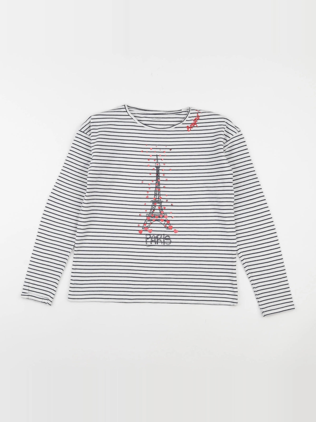 Vertbaudet - tee-shirt blanc, bleu - 12 ans