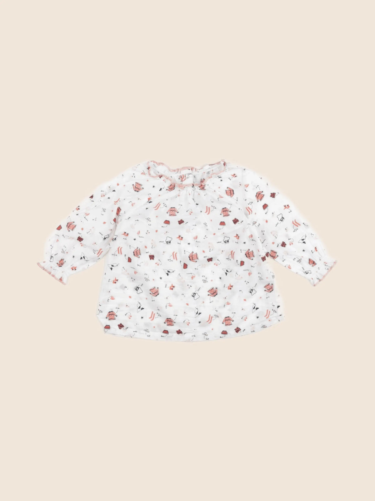 Vertbaudet - blouse multicolore - 12 mois