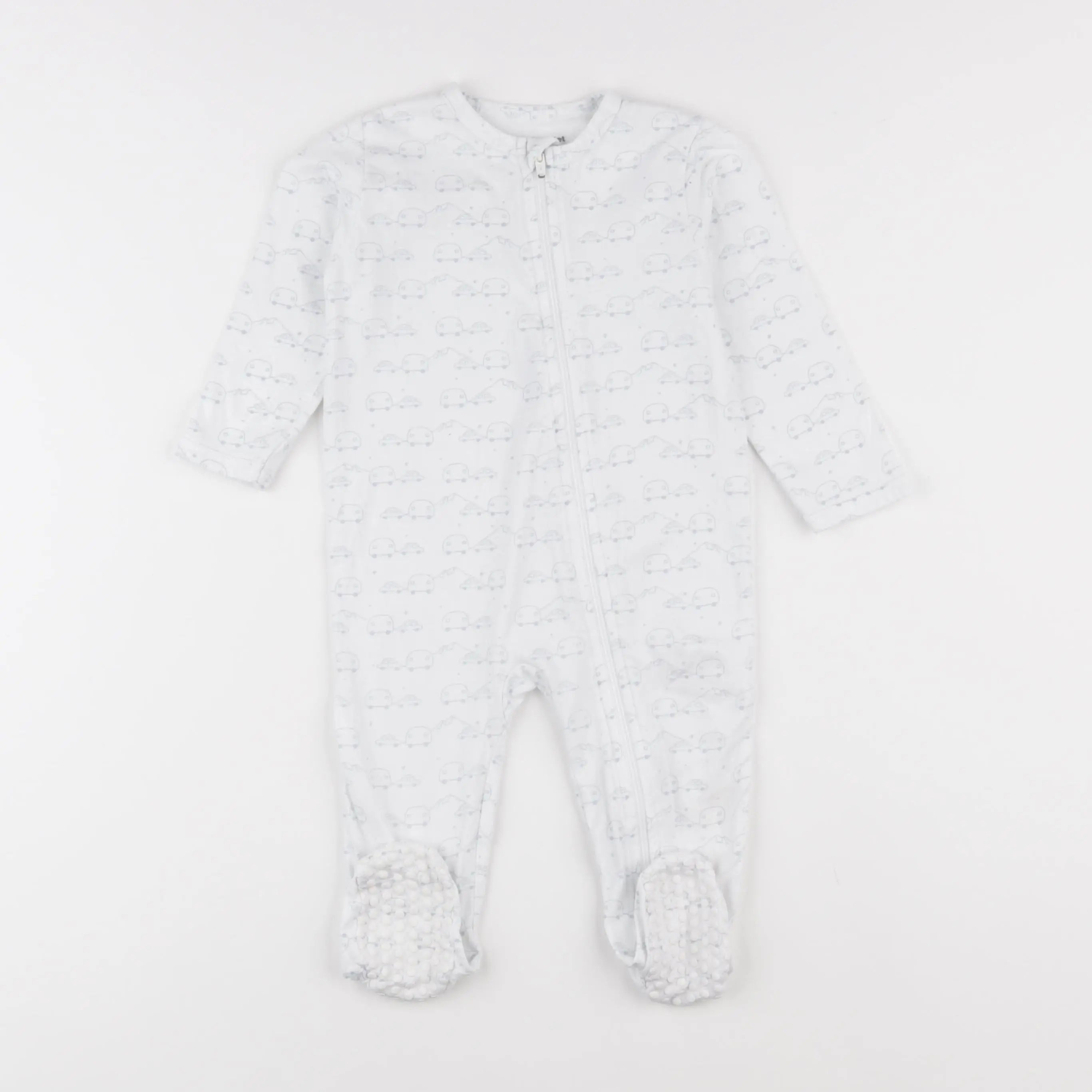 Vertbaudet - pyjama blanc, bleu - 12 mois