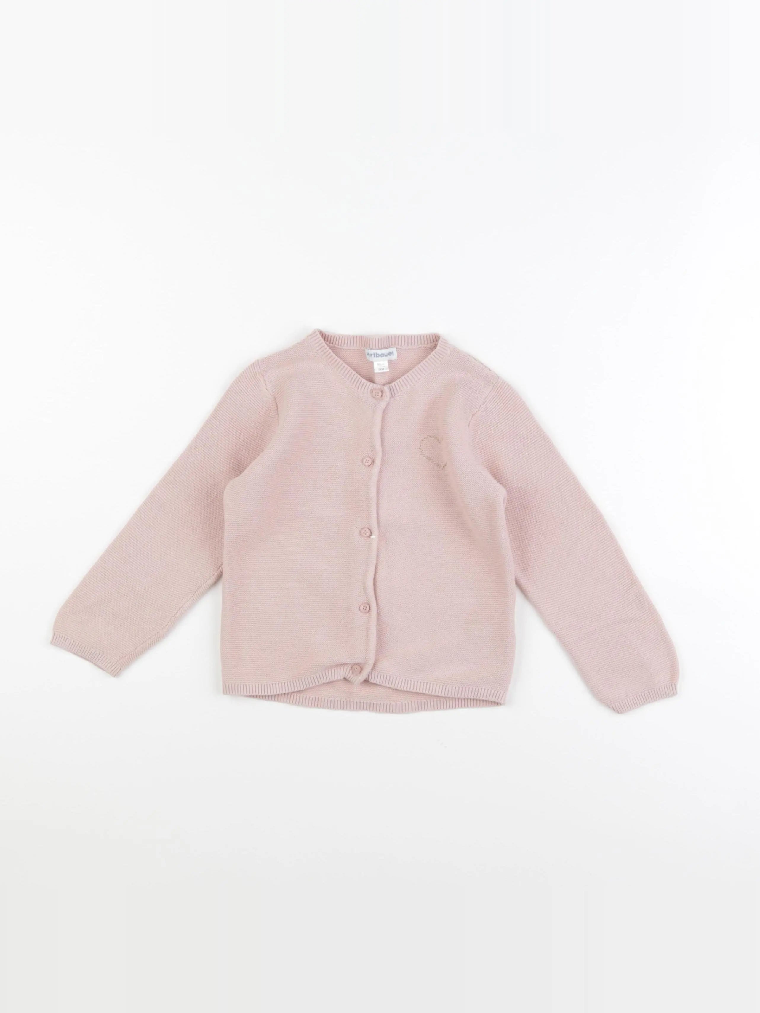 Vertbaudet - gilet rose - 24 mois